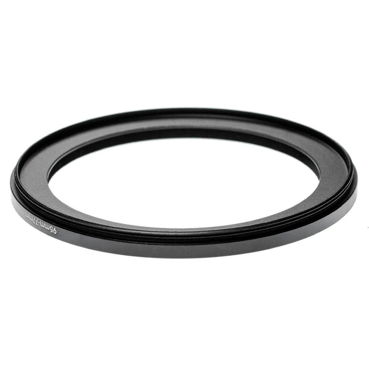 vhbw Adapter pierścieniowy Step-Down od 95 mm do 77 mm do obiektywu aparatu, adapter filtra, aluminium (anodowany), czarny matowy