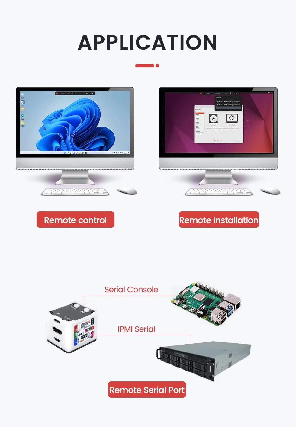 youyeetoo Sipeed NanoKVM Mini Remote Control Operations Maintenance Server, 1TOPS NPU 1GHz C906 RISC-V Linux Single Board komputer, z przyłączem sieciowym 100 m (pakiet Lite)