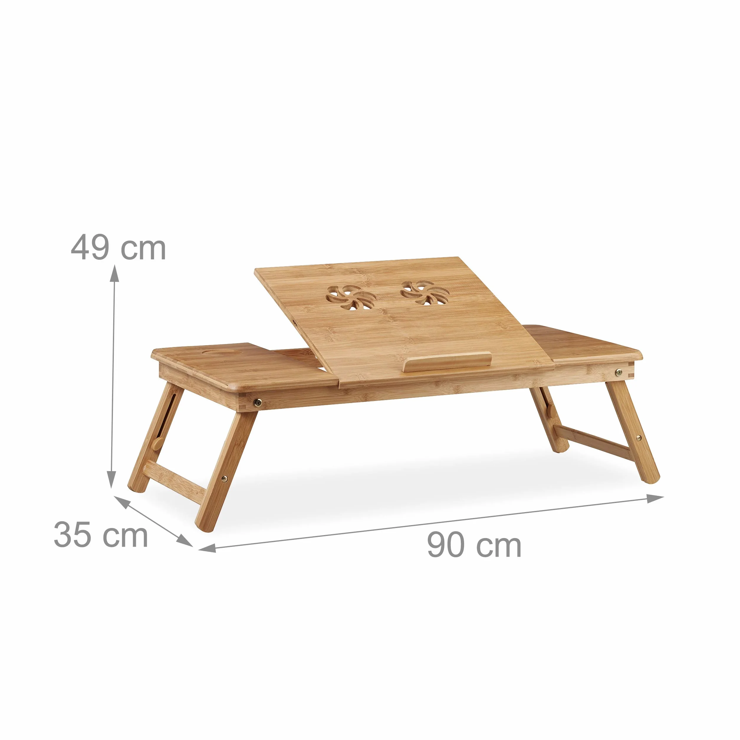 Relaxdays Stolik pod Laptopa Brązowy XL