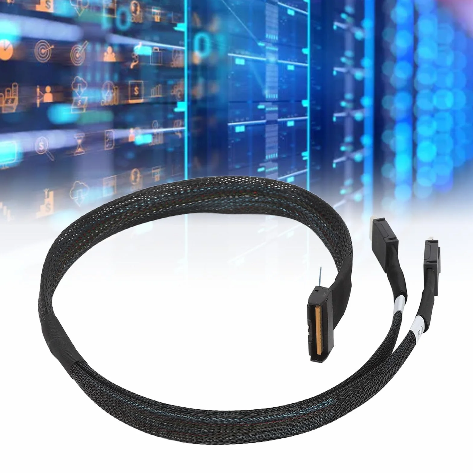 dla Kabla MCIO 8i do OCuLink SFF 8611 4i, OCuLink PCIe PCI Express 5.0 SFF-8611 do Kabla MCIO X8 do Serwerowego Centrum Danych, 50 Cm/19,7