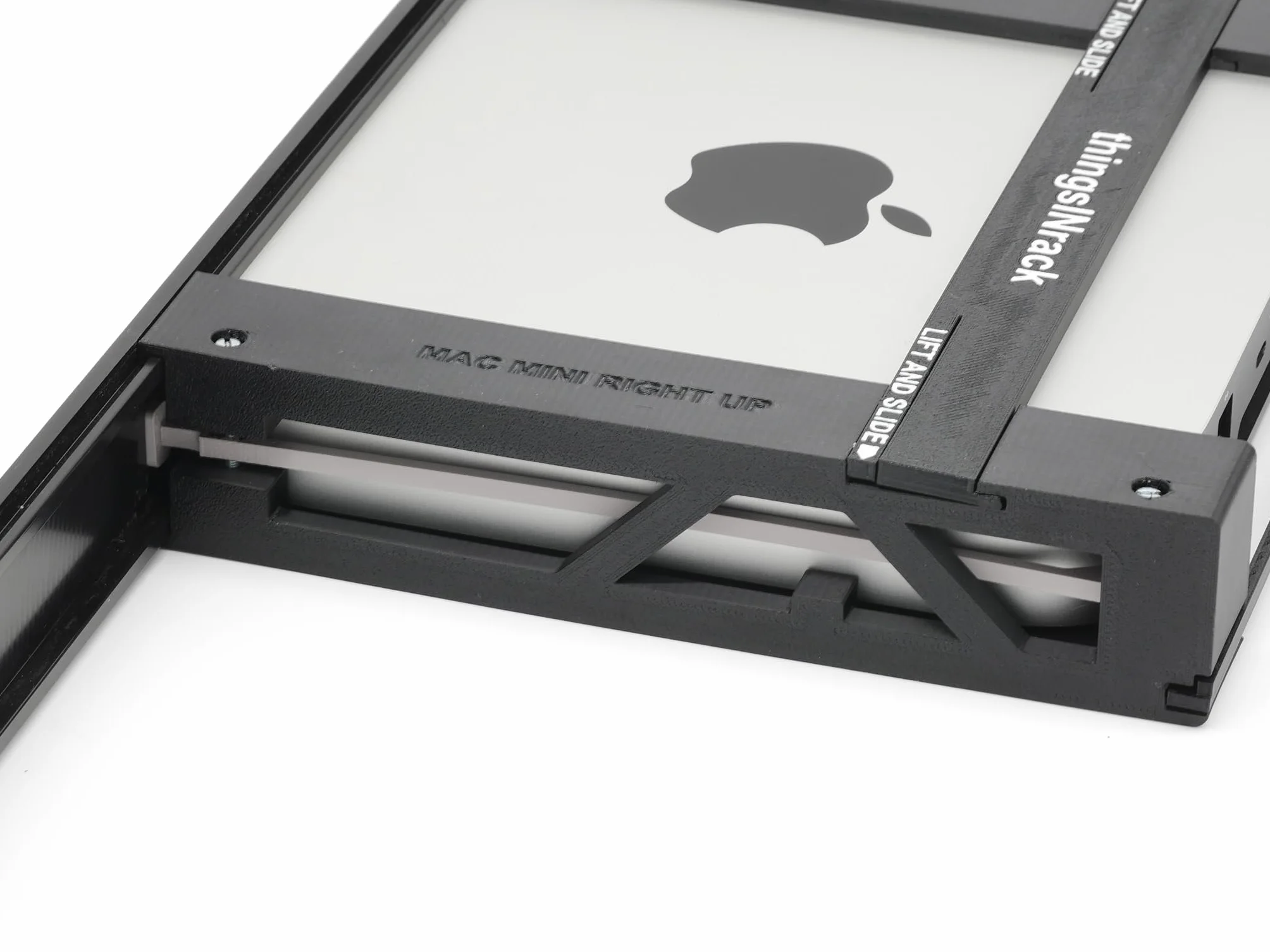 Rack mount made for Apple mac mini 19inch 1U, TIRAPPLEMINI19I1UBLK