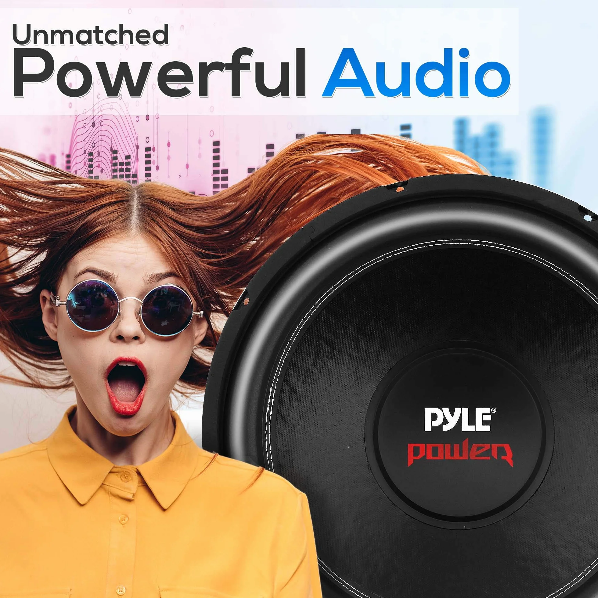 Pyle subwoofer samochodowy 10" – 1000 W wysokiej mocy subwoofer basowy stereo – membrana papierowa, 90 dB, 4 Ohm, magnes 50 oz, 2-calowa 4-warstwowa cewka
