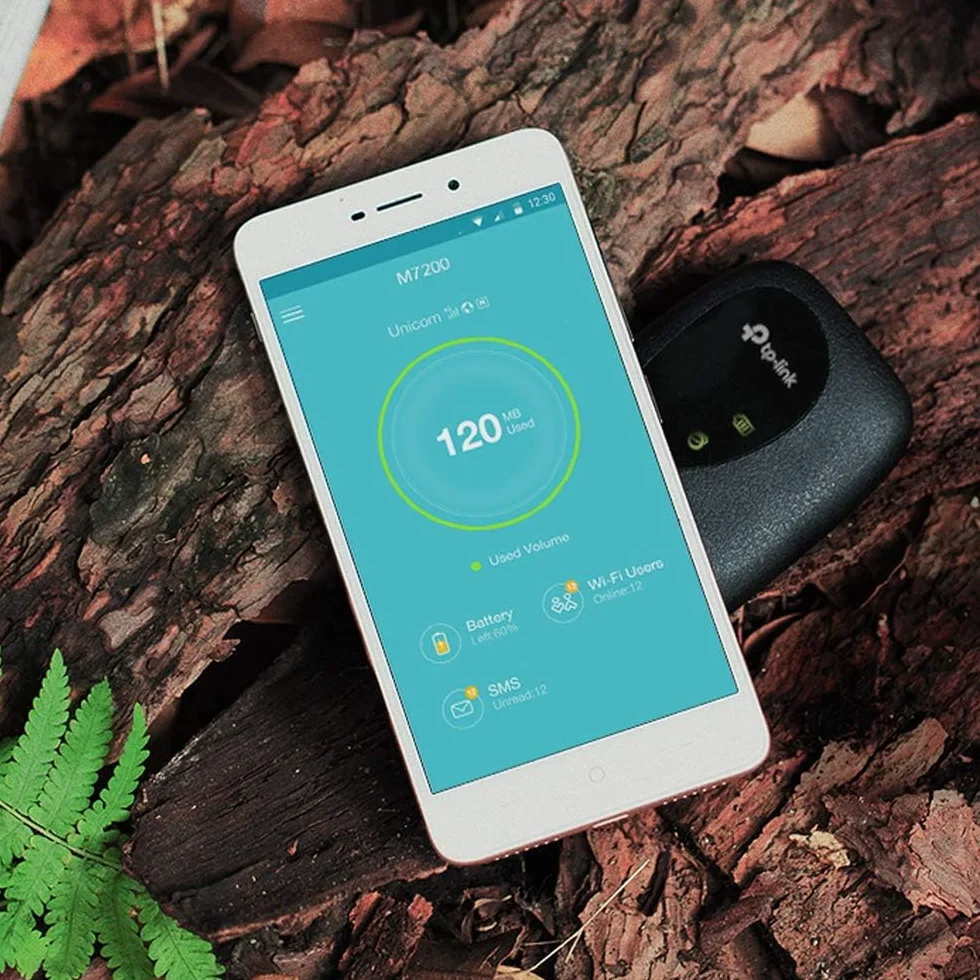 TP-Link M7200 | Przenośny Hotspot 4G LTE | Prędkość pobierania do 150 Mb/s | Obsługa do 10 urządzeń | Bateria 2000mAh | Plug & Play | Kompaktowy design