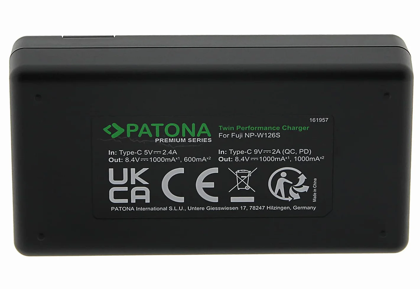 PATONA V1 Protect 2X akumulator NP-W126s 1210 mAh z ładowarką USB PD 1000 mA do X-M5 X-S10 X-T50