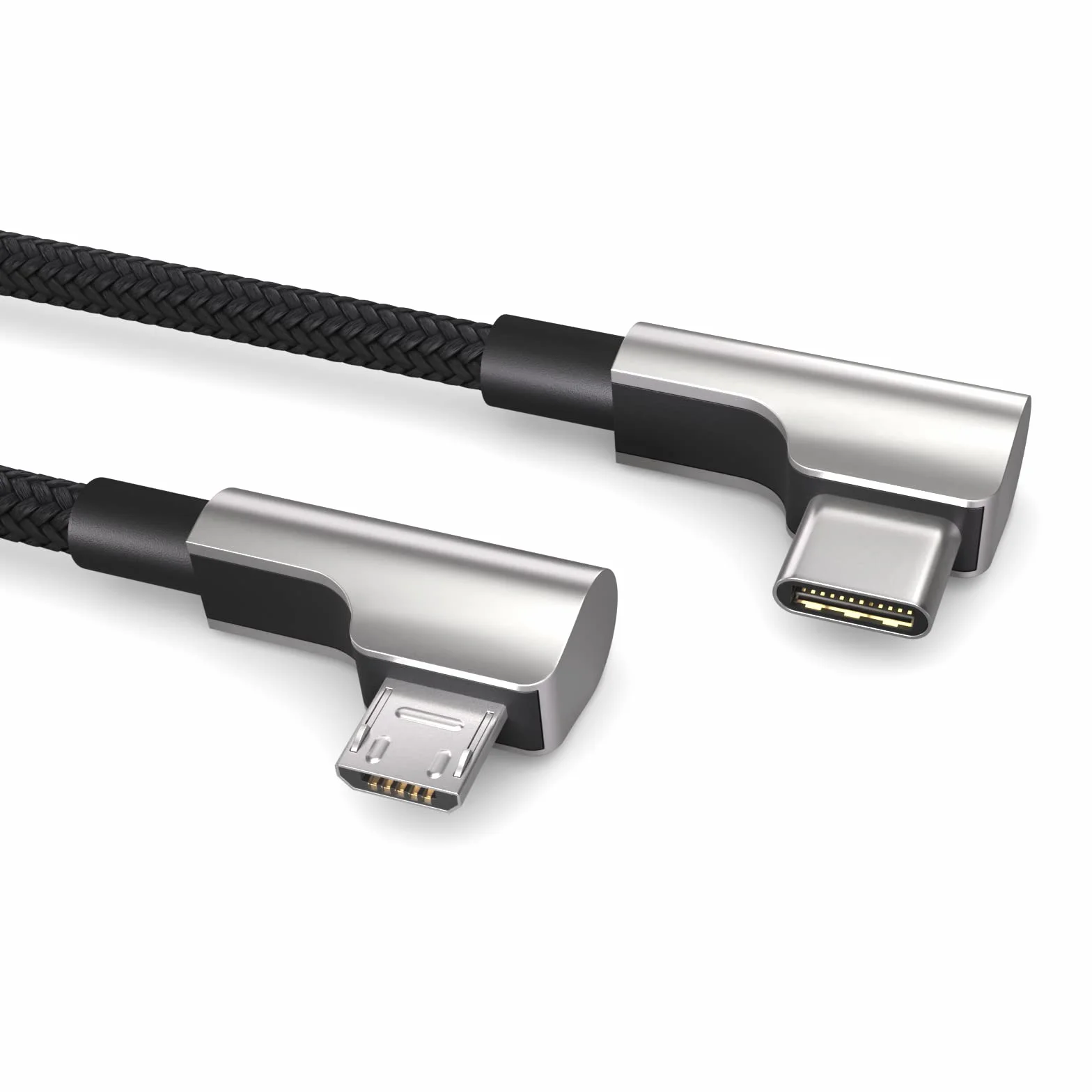0,3 m kabel micro USB na USB C OTG, do ładowania urządzeń USB typu C, wtyczka kątowa, do komputera rowerowego firmy Bosch Intuvia, Nyon 1, Yamaha,