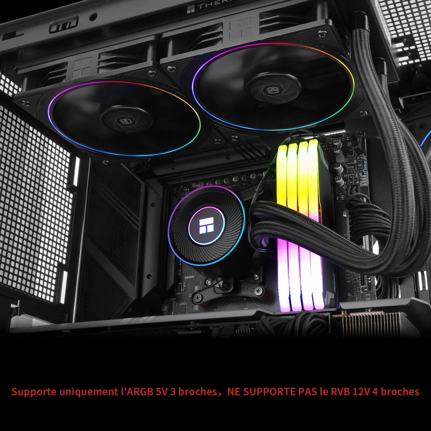 Thermalright Aqua Elite 240 V5 ARGB Black chłodnica cieczy CPU 240 mm 2x TL-S12 PWM AIO