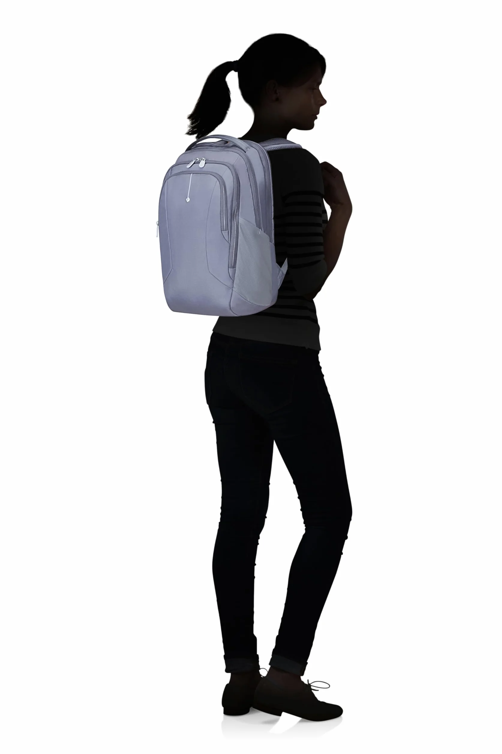 Samsonite Guardit Classy 2.0 - Damski Plecak na Laptopa 15.6" (44 cm) - Plecak Biznesowy & Szkolny z Uchwytem na Butelke, Ergonomiczny - 22.5L - Niebieski (Storm Blue)