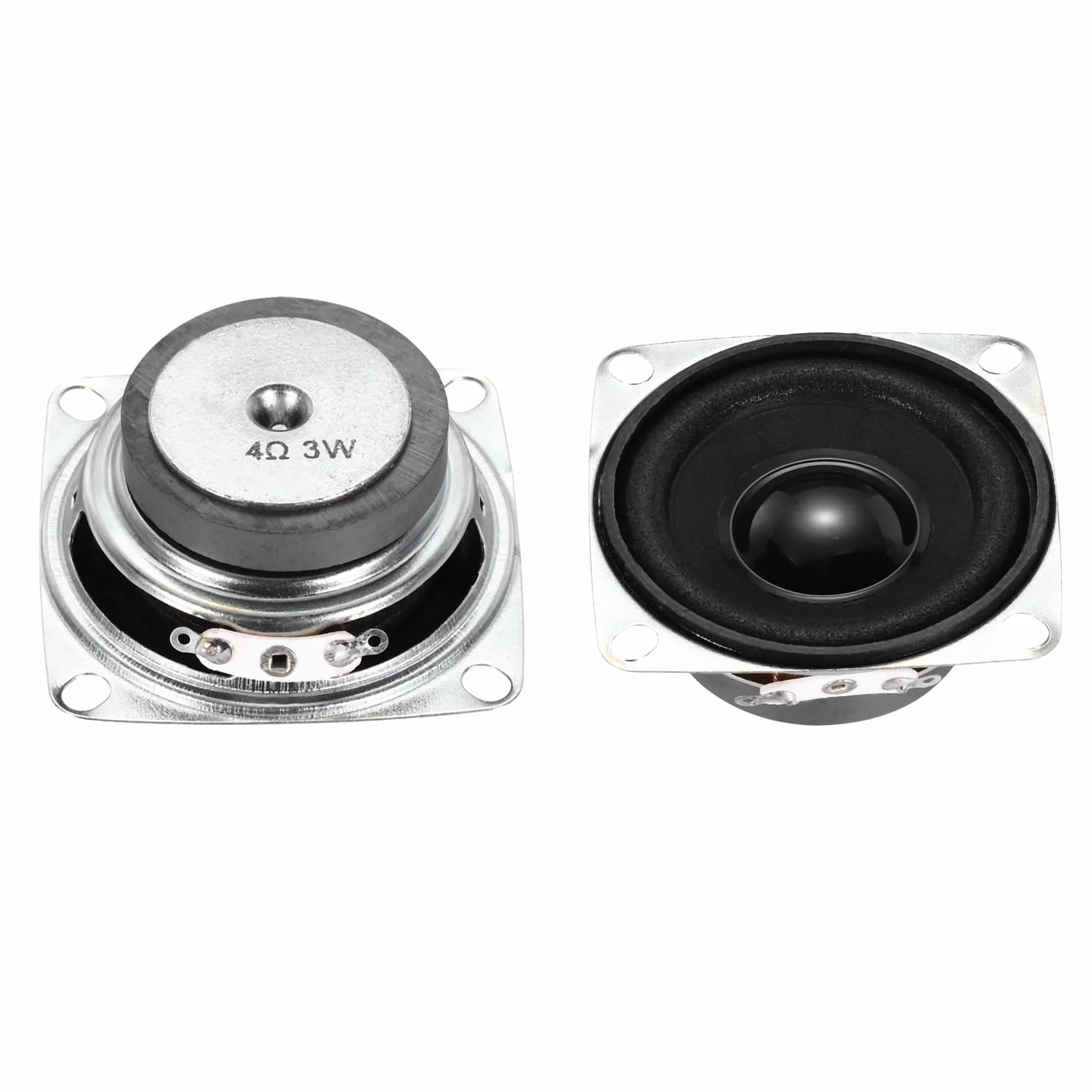 QUARKZMAN 4 szt. 3 W 4 Ohm małe głośniki metalowa obudowa kwadratowy zewnętrzny magnetyczny głośnik do głośników Mini DVD EVD przenośny przenośny multimedialny samochód reklamowy
