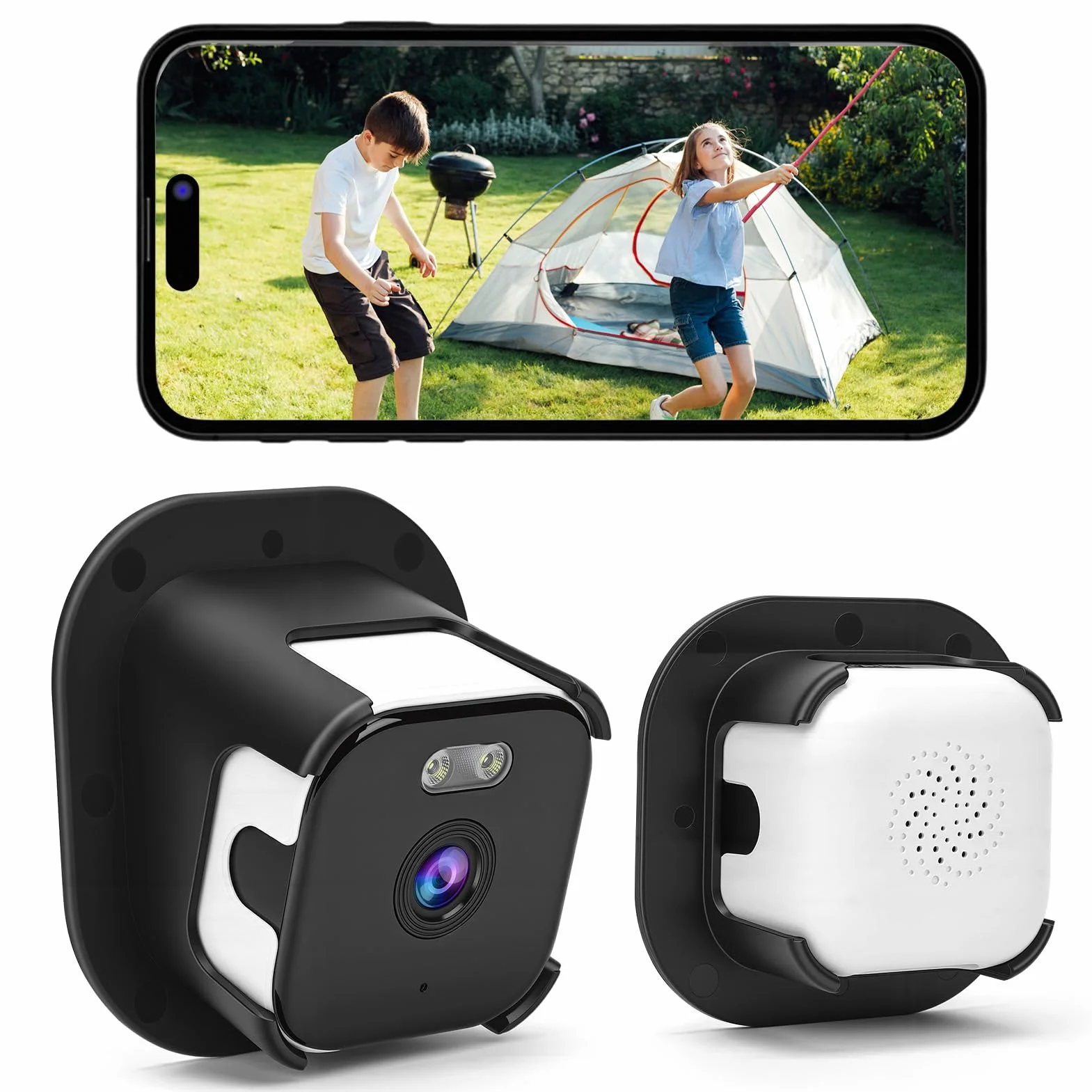 Yosoo Health Gear Kamera Okienna 3MP 2K 108 ° Szerokokątny 2.4G 5G WiFi Kamera Bezpieczeństwa na Oknie z detekcją Ruchu Monitorowanie Wewnętrzne