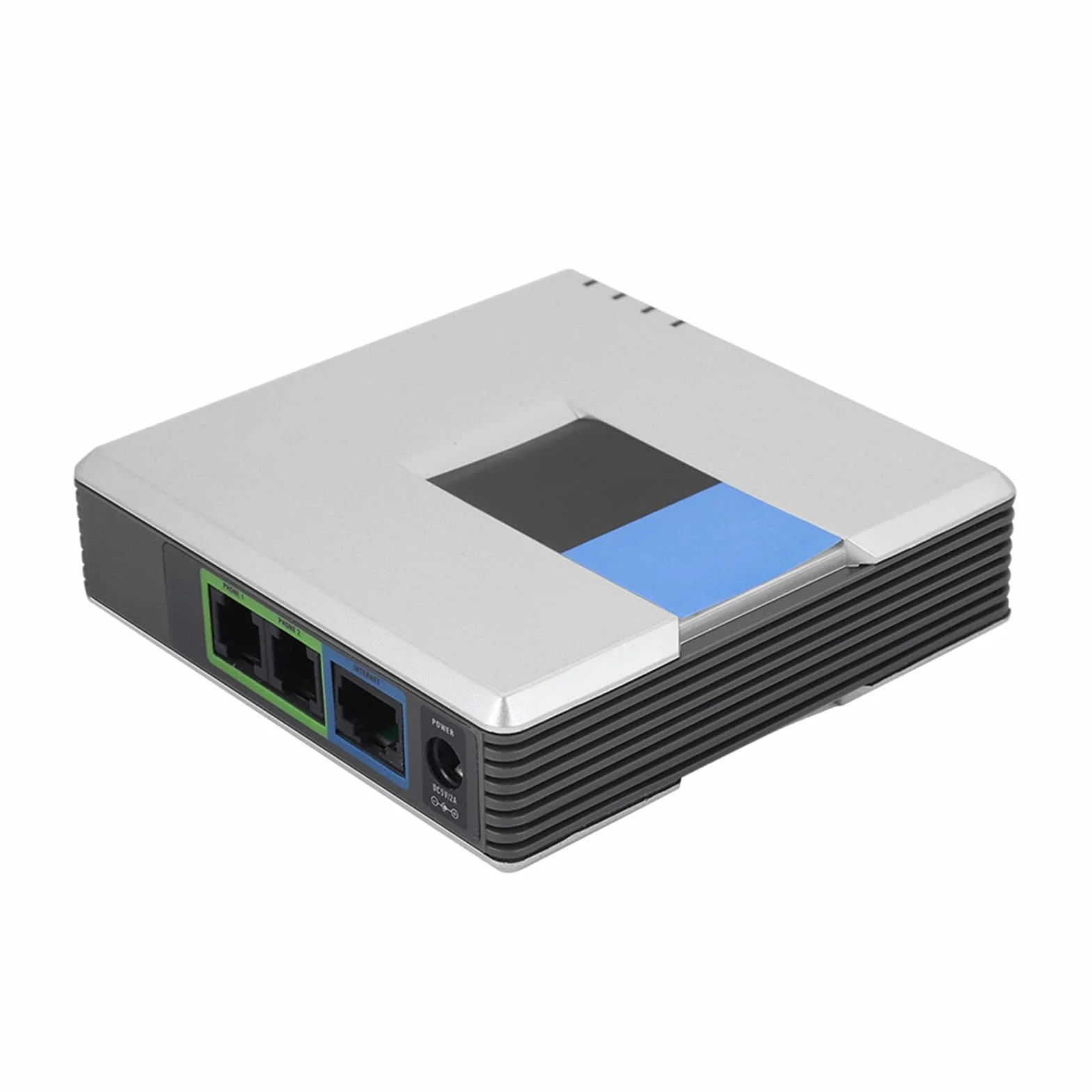VoIP Telefon Internetowy 2 Porty Adapter SIP RJ45 Kabel dla PAP2T z instrukcją Obsługi - do połączeń Międzynarodowych (wtyczka UE)