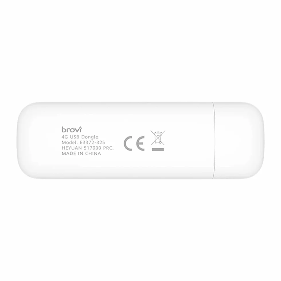 Brovi 4G LTE USB-Dongle-CAT4, prędkość pobierania do 150 Mbps, Plug & Play, biały