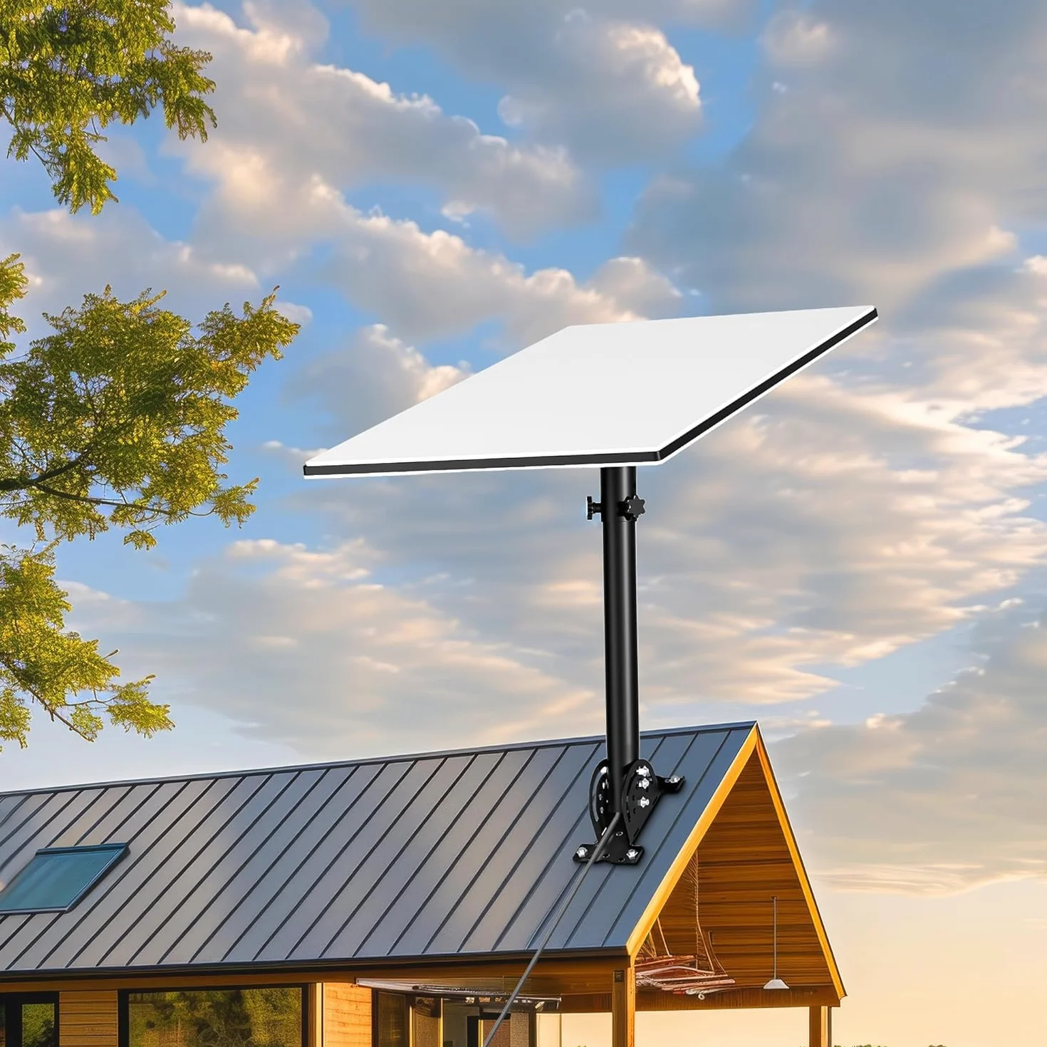 Starlink Gen 3, Regulowany 360 Stopni z Adapterem Kanałowym, Kompatybilny ze Standardową Antenną Satelitarną Gen3, Stylowy i Wodoodporny Uchwyt Ścienny z Miękką Pianką i Łatwą Instalacją
