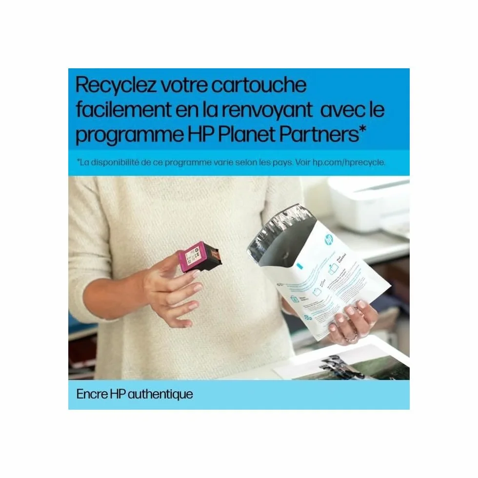 Confezione da 2 cartucce d'inchiostro originali HP 308 nero e tricromia (6L6S6UE) per HP Envy 6110, 6120, 6130, 6520, 6530