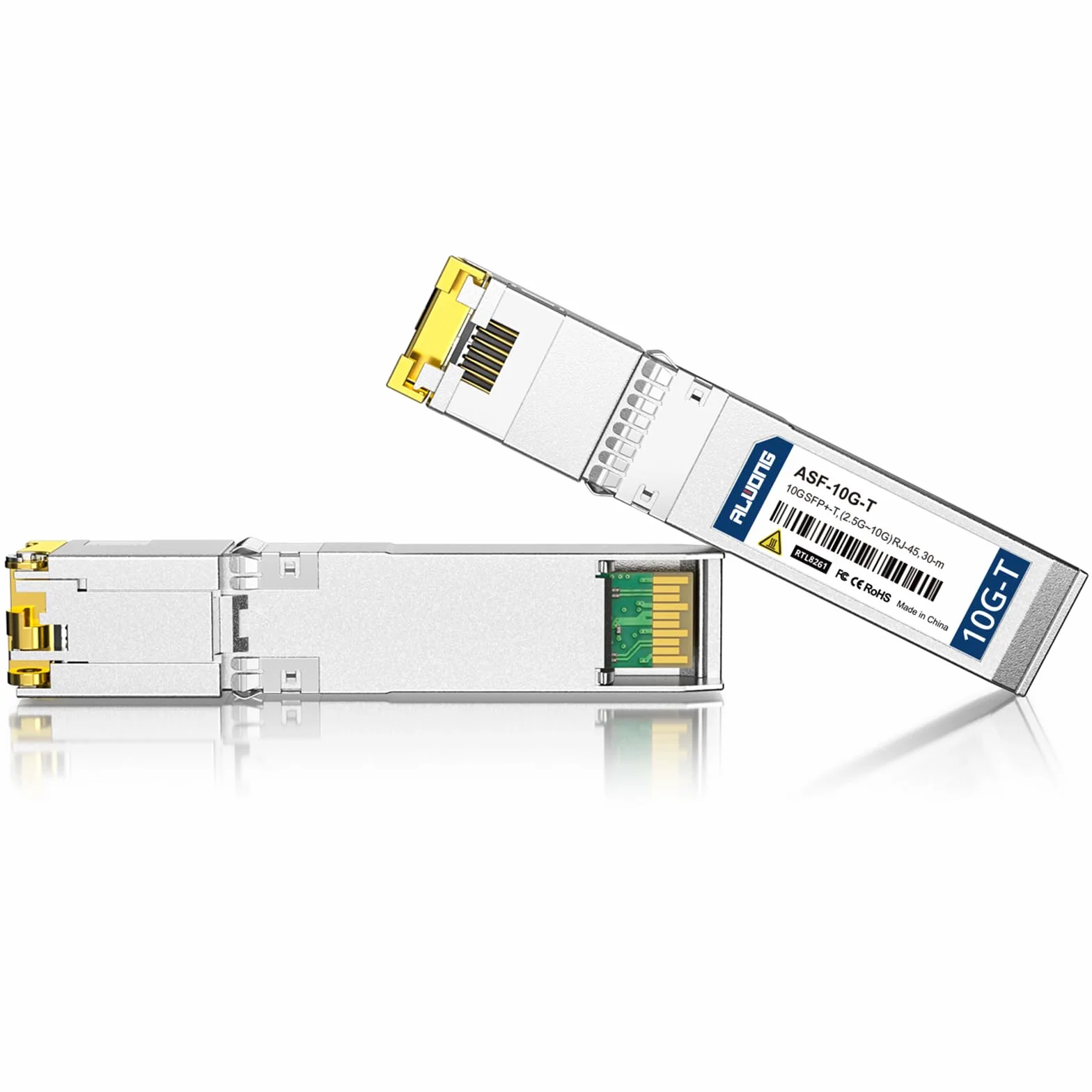 Alwong Transceiver 10GbE SFP+ RJ45 10GBase-T moduł miedziany Ethernet do Cisco SFP-10G-T-S Ubiquiti UniFi UF-RJ45-10G 30 m
