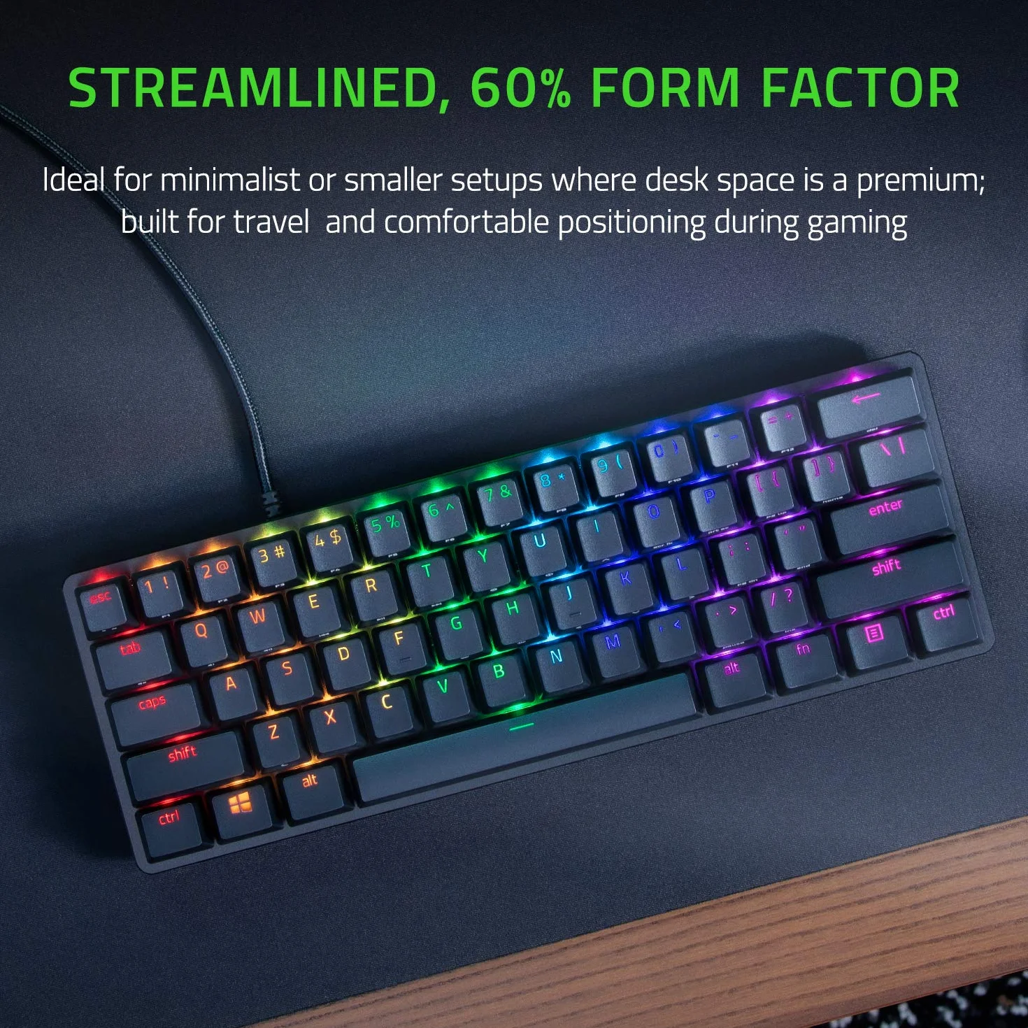 Razer Huntsman Mini Opto-Mechanical RGB klawiatura gamingowa Red Switch układ US