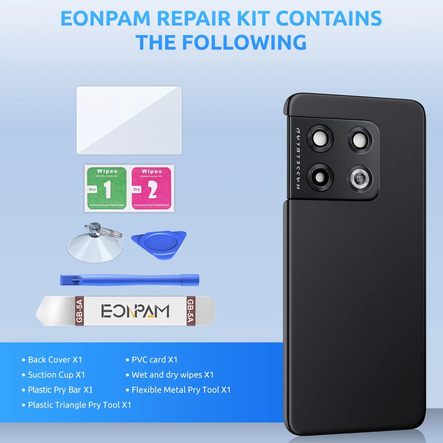Tylna szklana pokrywa baterii, zamiennik zestawu naprawczego do OnePlus 10 Pro z soczewką aparatu (szmaragdowy las)