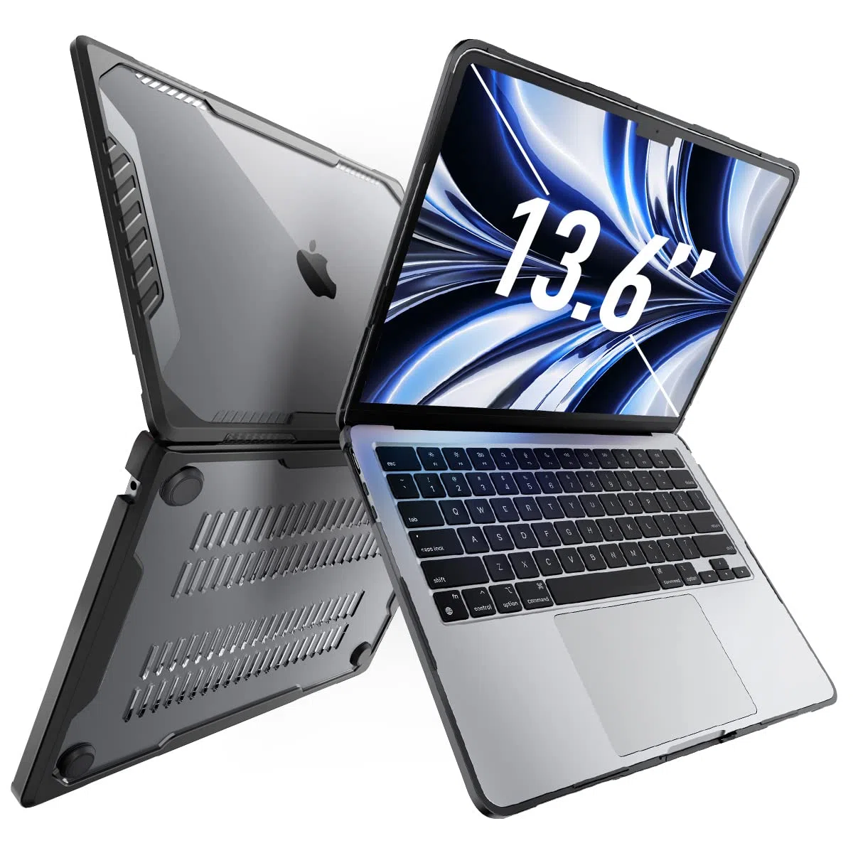 SUPCASE Etui Unicorn Beetle do MacBooka Air 13,6" (M3/2024, M2/2022) A2681, dwuwarstwowe twarde etui do MacBook Air 13,6" z Touch ID (czarne)
