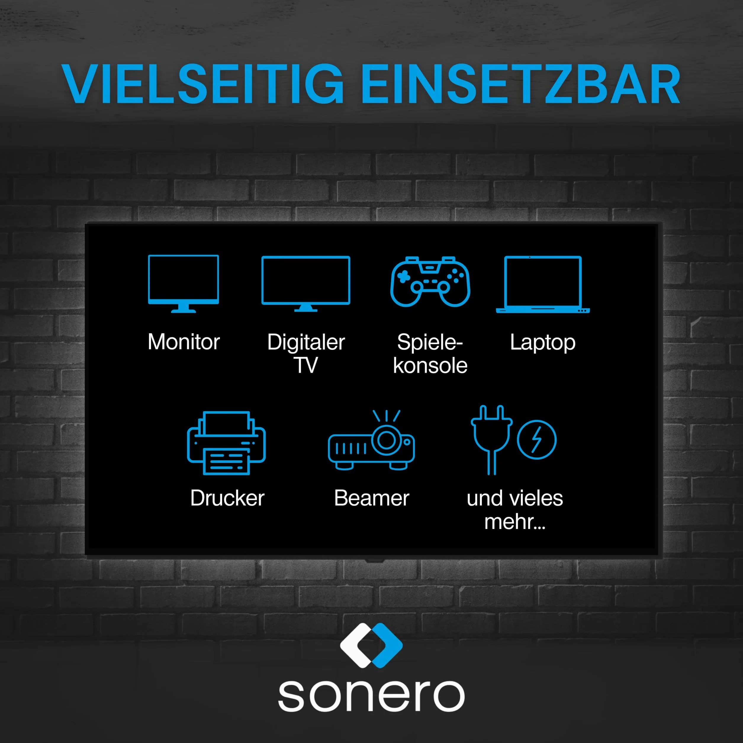 sonero Kabel zasilający 3-biegunowy, 1,0 m, wtyczka ze stykiem ochronnym, wtyczka sieciowa do gniazda C5, kabel sieciowy zasilacz sieciowy kabel zasilający do monitora PC laptopa, czarny