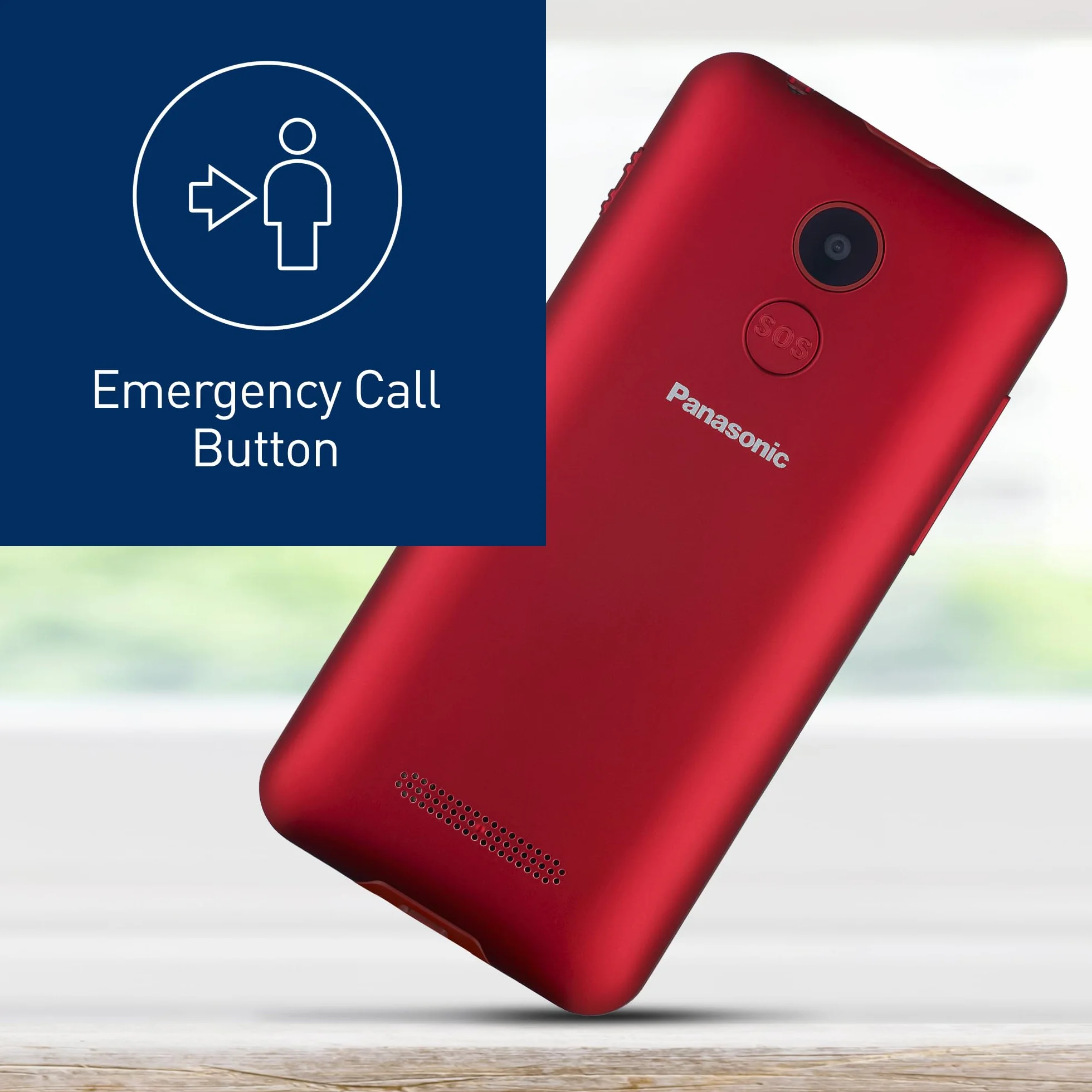 Panasonic KX-TU155 telefon komórkowy dla seniora 2.4" czerwony