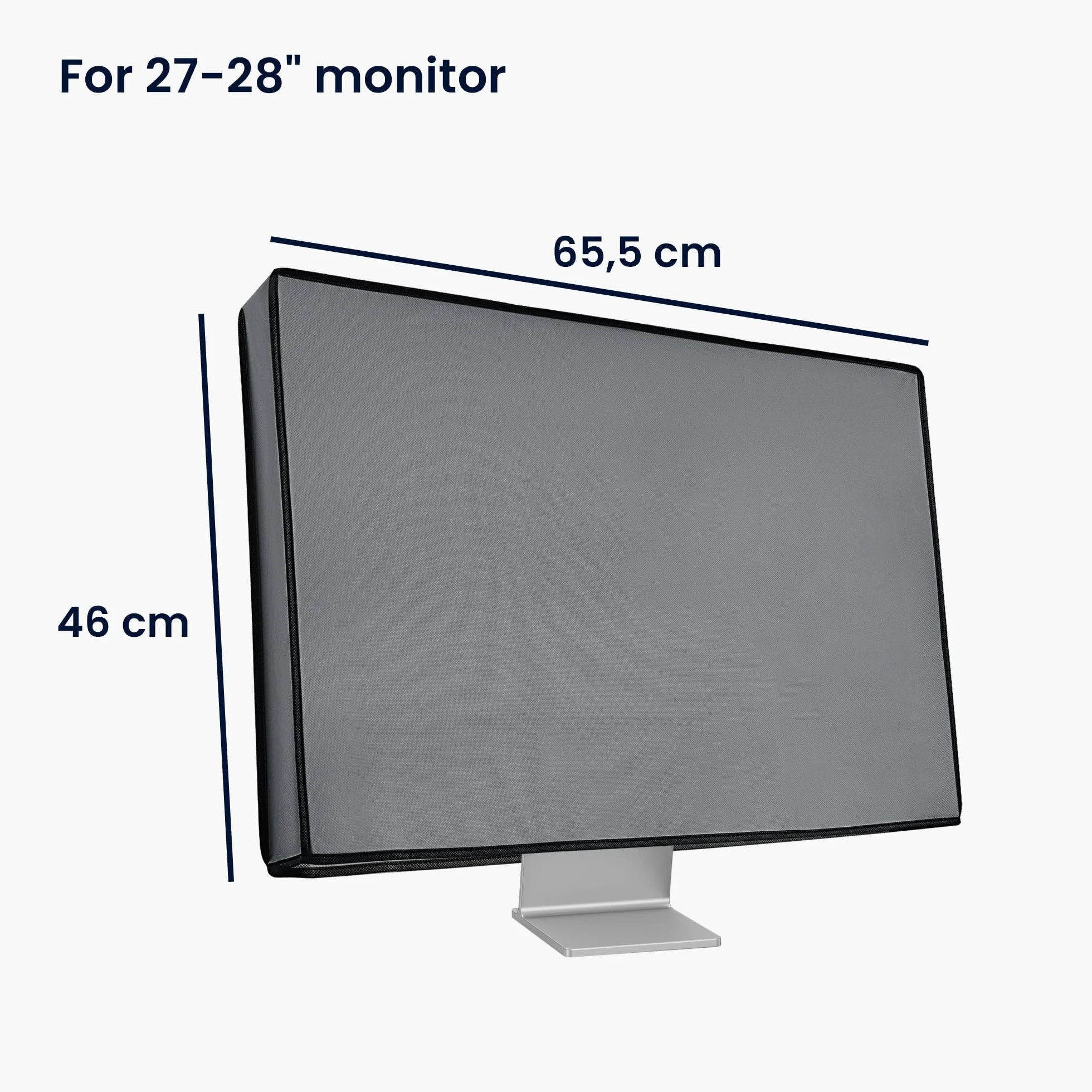 kwmobile Pokrowiec na ekran komputera kompatybilny z monitorem 27-28" - Pokrowiec na ekran PC - Szary