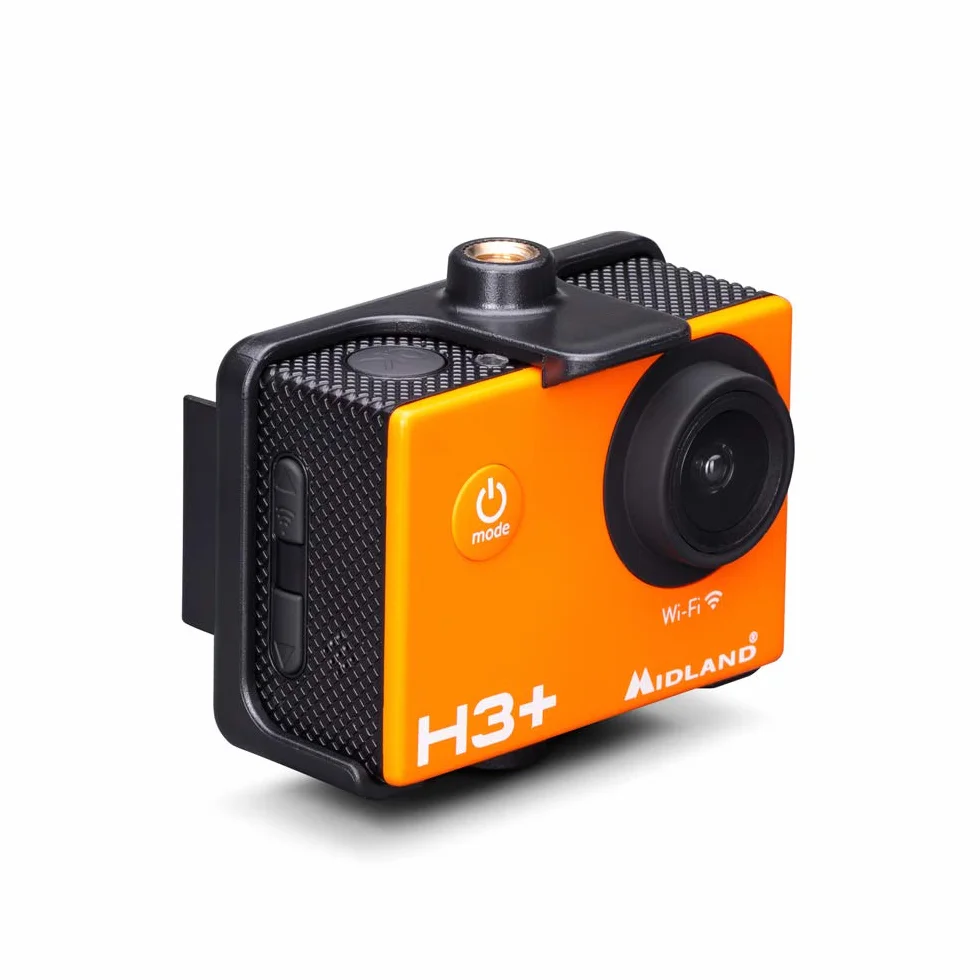 Midland Kamera sportowa H3+ Full HD WiFi LCD 2" stabilizator obrazu czarna pomarańczowa