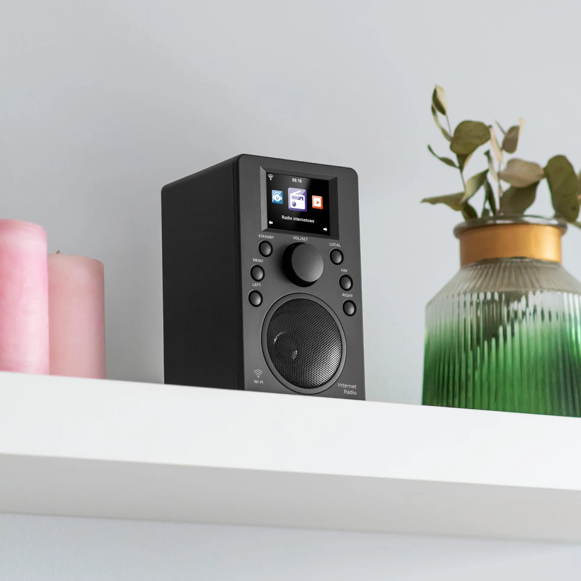 Krüger&Matz Radio Internetowe Bluetooth 5.0 Wyświetlacz 2,4" Wi-Fi Budzik KM0818.1