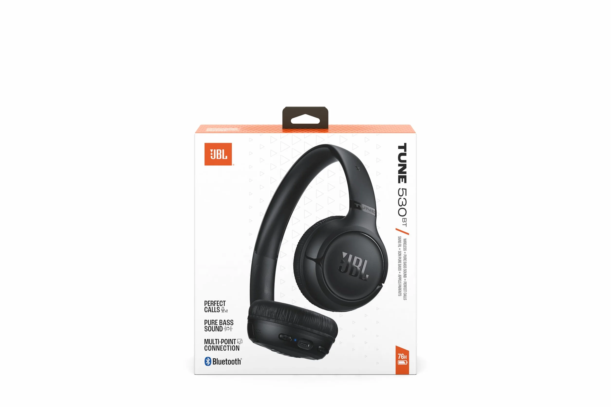 JBL Tune 530 BT Bezprzewodowe słuchawki nauszne Bluetooth 6.0 76h baterii składane Pure Bass Czarne