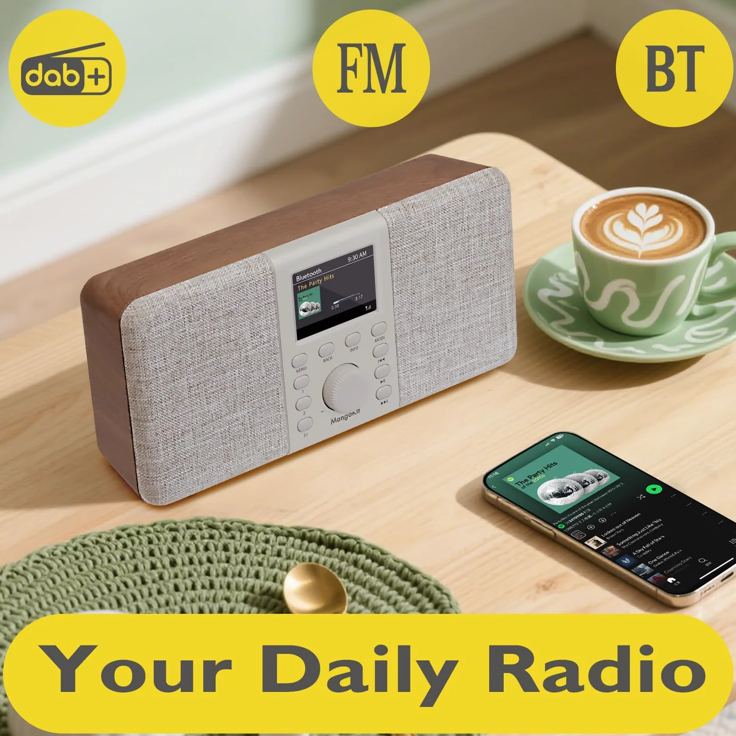 MD5 Stereo DAB Radio orzech włoski