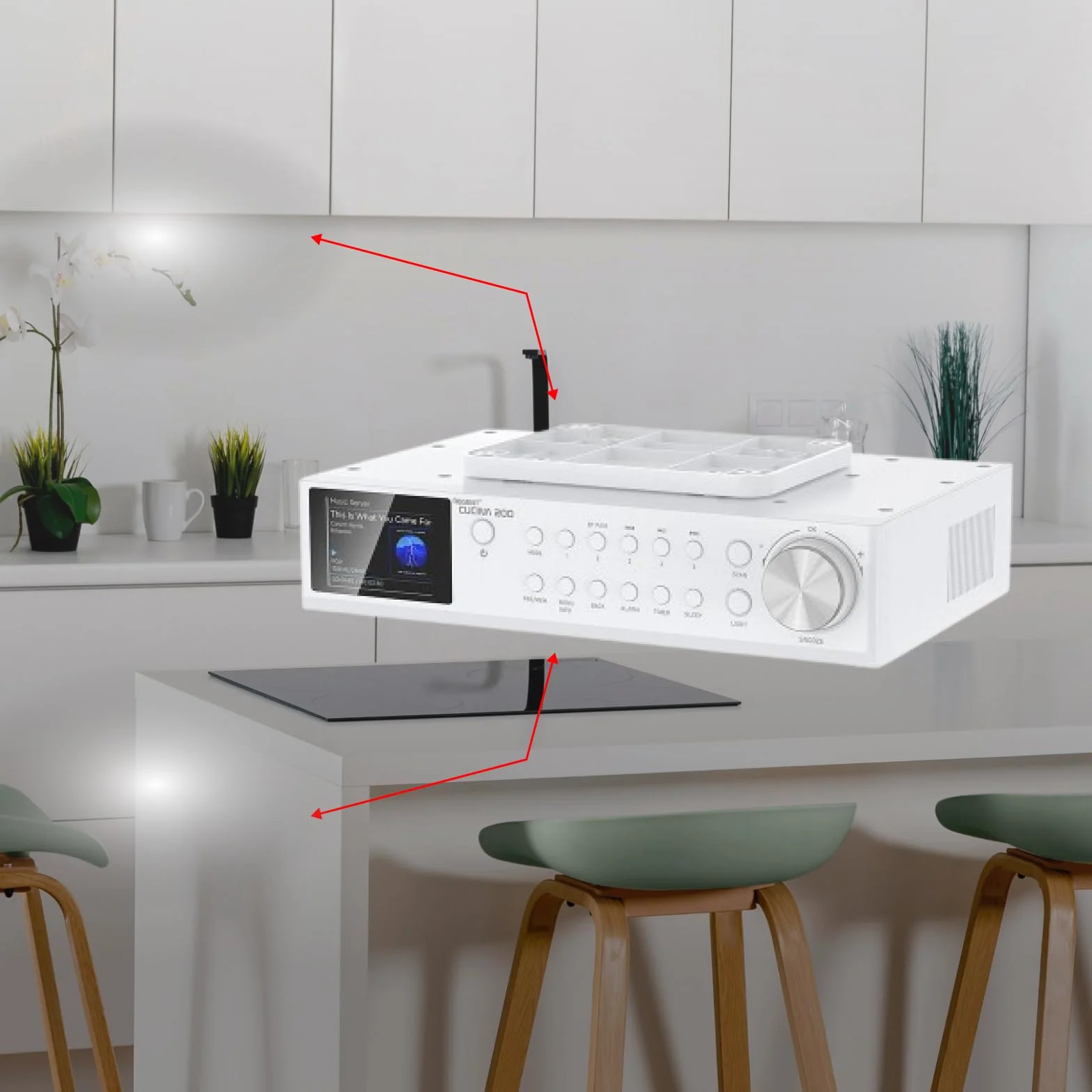 Regent 200 radio kuchenne podszafkowe DAB+ Bluetooth FM czarny