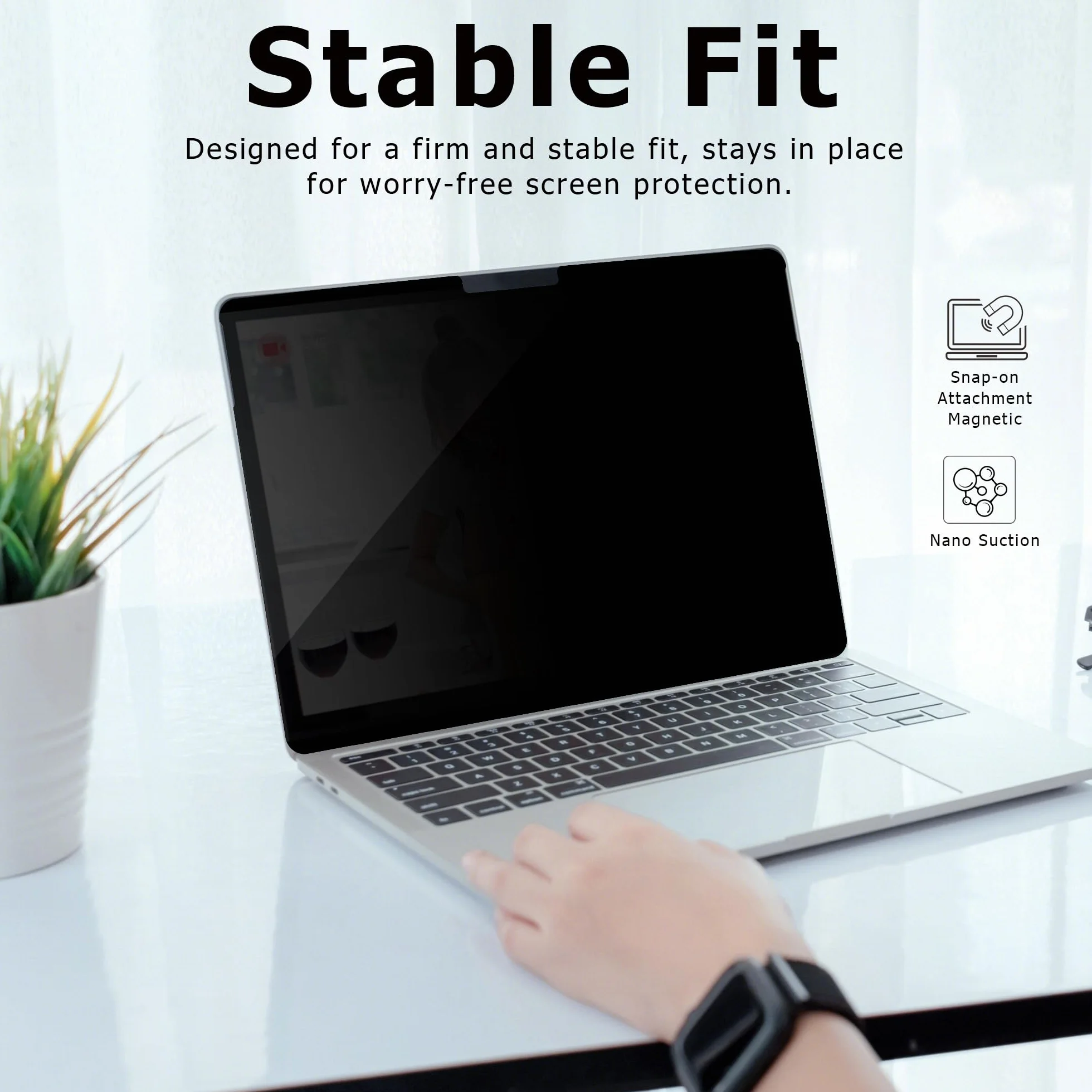 Adeway Prywatny Ekran do Macbook Pro 13 Cali (2016-2022, M1, M2) / Macbook Air 13 cali (2018-2021, M1), Anti-spy, Redukcja Niebieskiego Światła & Anti-Glare, Idealny do Biura i Podróży