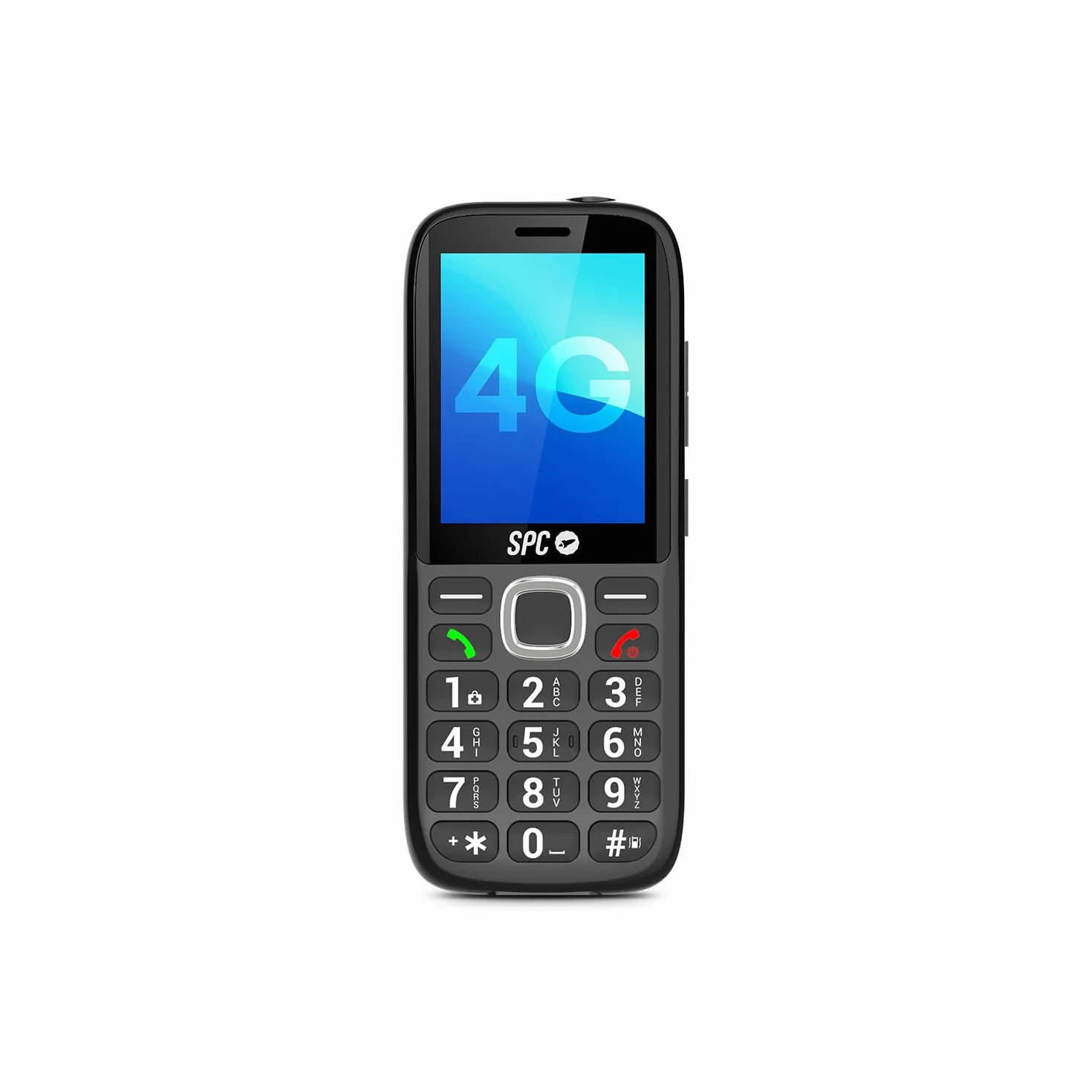 SPC Fortune 2 Max - telefon komórkowy dla seniorów z 4G | Wytrzymały ekran 2,4" i duże klawisze | 104 dB i podstawa ładująca | Przycisk SOS, profil lodu i konfiguracja. zdalny | 7J autonomia