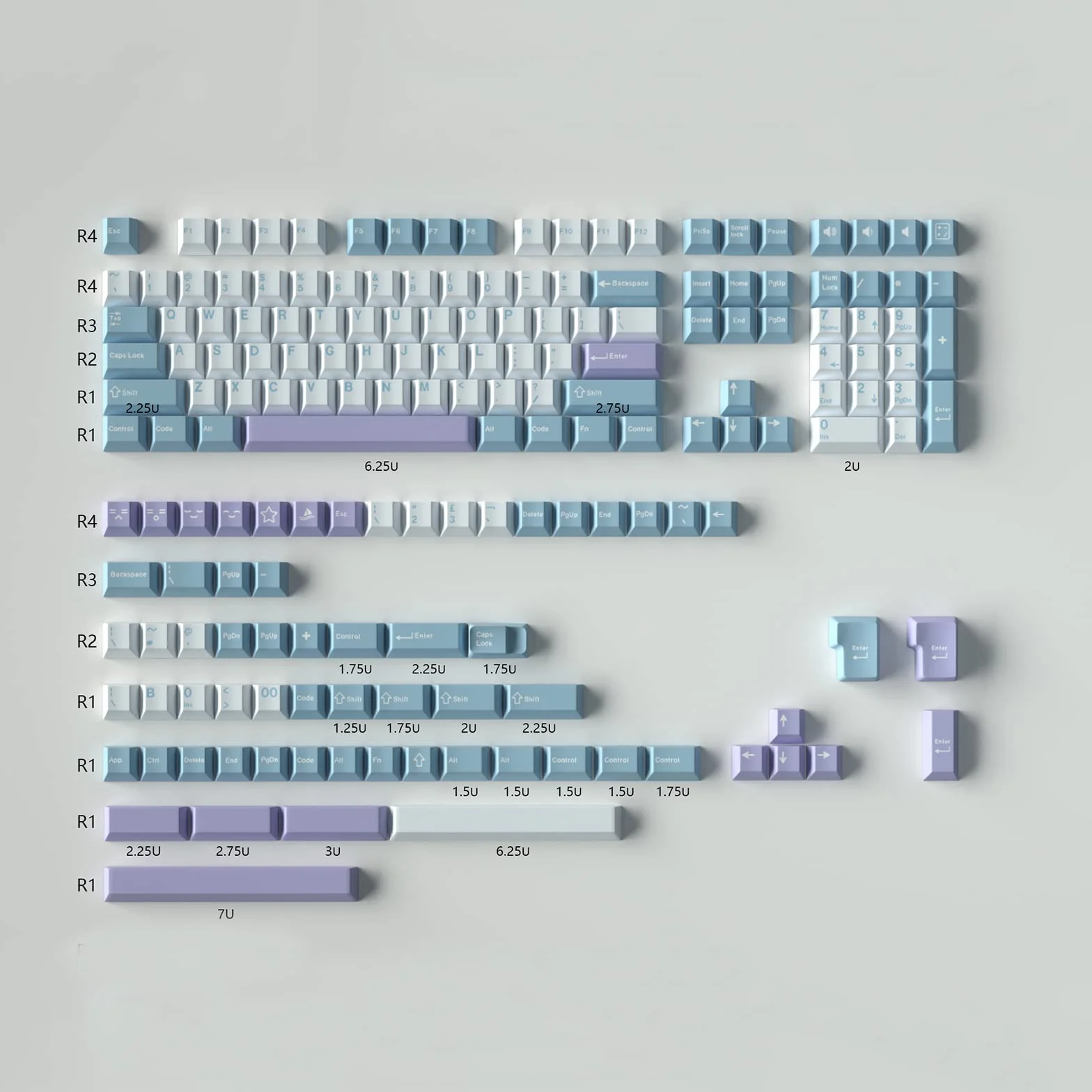 Double Shot Keycaps Cherry Profile Illusion zestaw nasadek klawiszy do przełączników Cherry MX 60% 65% 95% ISO/ANSI klawiatura mechaniczna