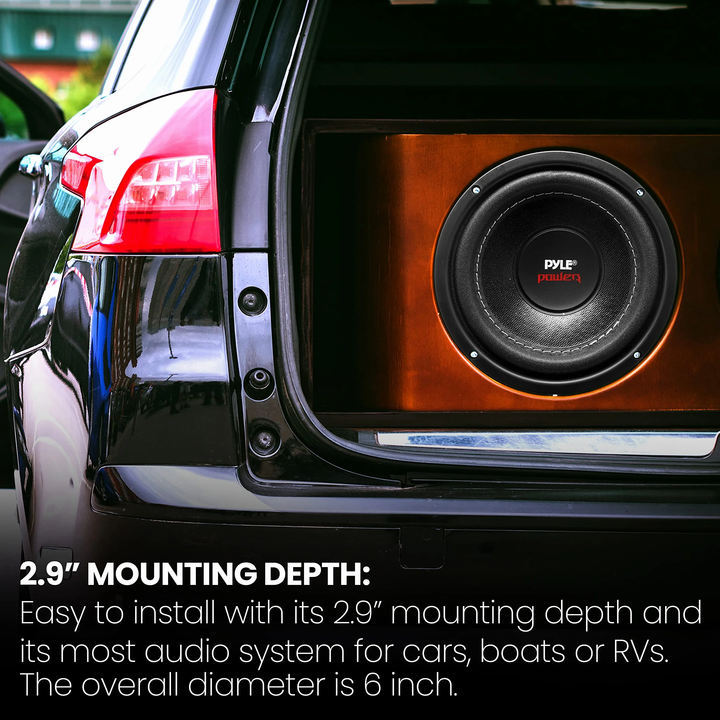 Pyle PLPW6D 6.5" 600W Dual Voice Coil 4 Ohm Car Subwoofer Speaker