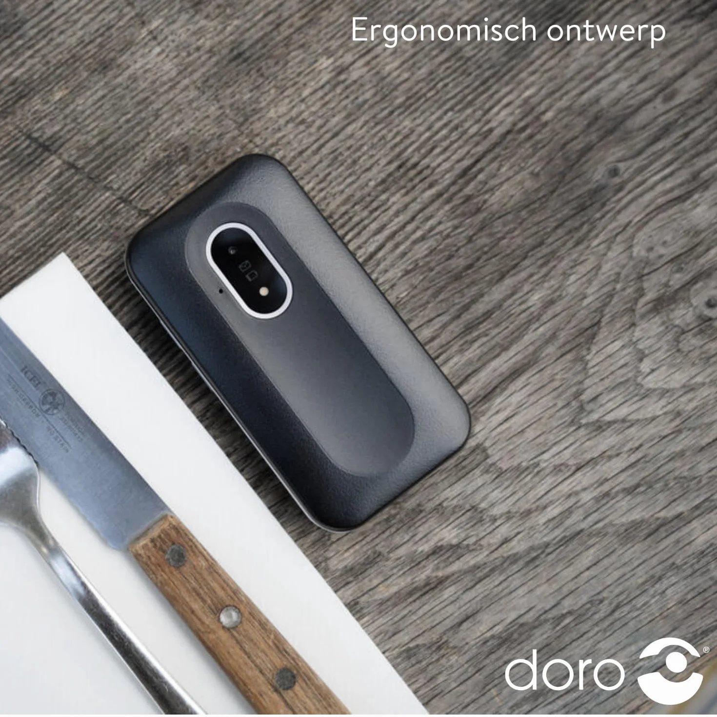 doro Telefon Leva E22 - telefon z klapką 4G duży ekran 2,8 cala, głośny dźwięk HD, bezpieczny przycisk, podstawka ładująca