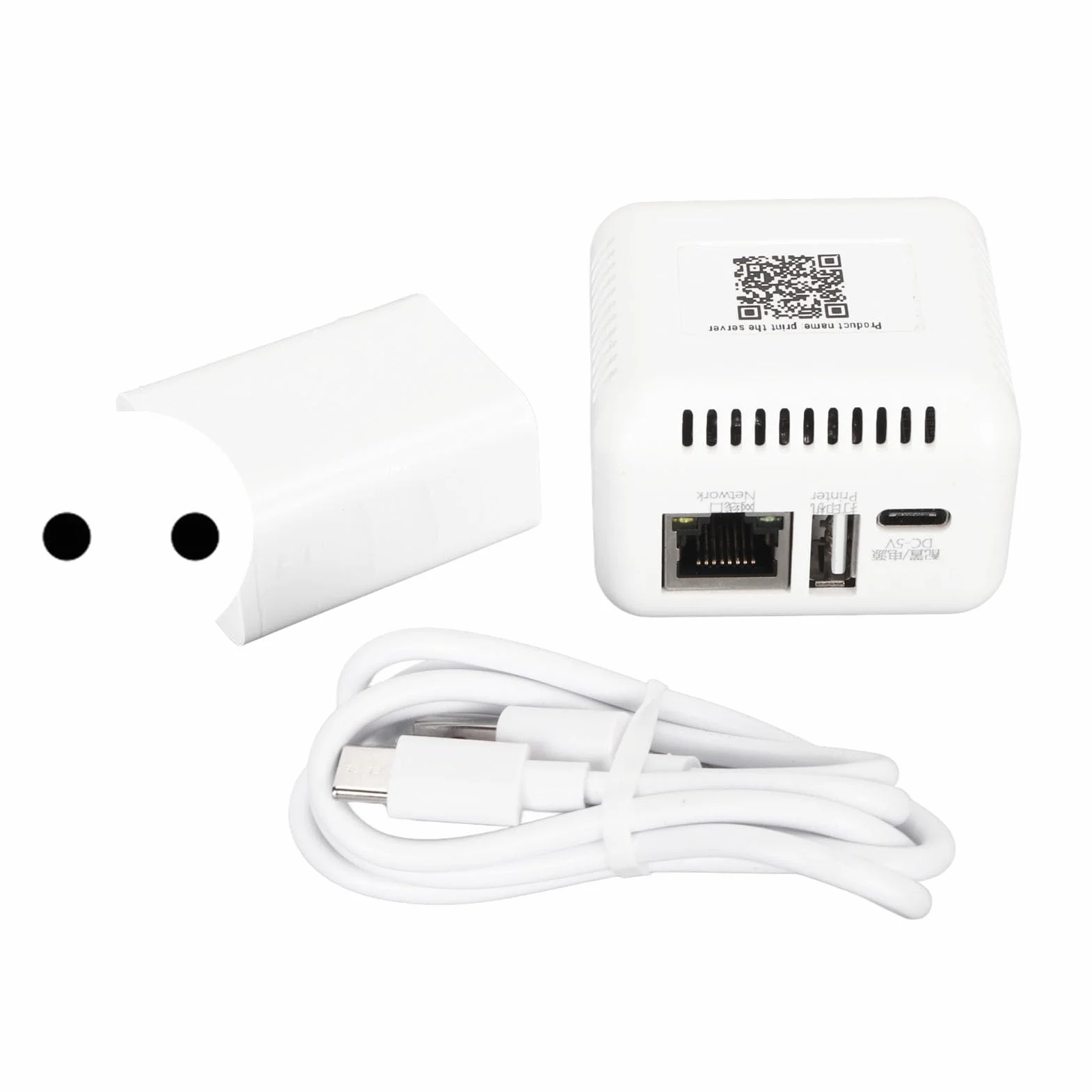 Sieciowy Serwer Druku USB 2.0, Serwer Udostępniania Wydruku LAN Obsługujący Drukowanie Obrazów i Tekstu, dla Drukarni Office School (wtyczka UE)