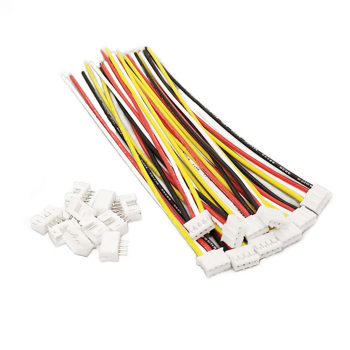 10 zestawów Mini Micro JST 2,0 mm PH 4 Pin wtyczka z 150 mm 22AWG kabel silikonowy i gniazdo JST PH2,0 wtyczka zestaw