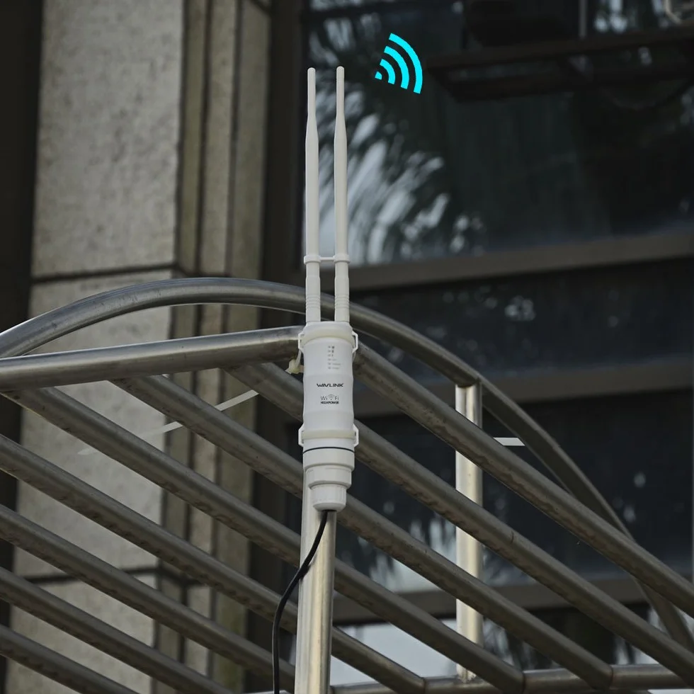WAVLINK AC600 Dual Band Zewnętrzny Repeater WiFi, Bezprzewodowy punkt dostępu,Wzmacniacz/Ap Mode/Router/WISP, 2.4GHz 150Mbps + 5GHz 433Mbps, Pasywny model PoE, 100m+,Biały