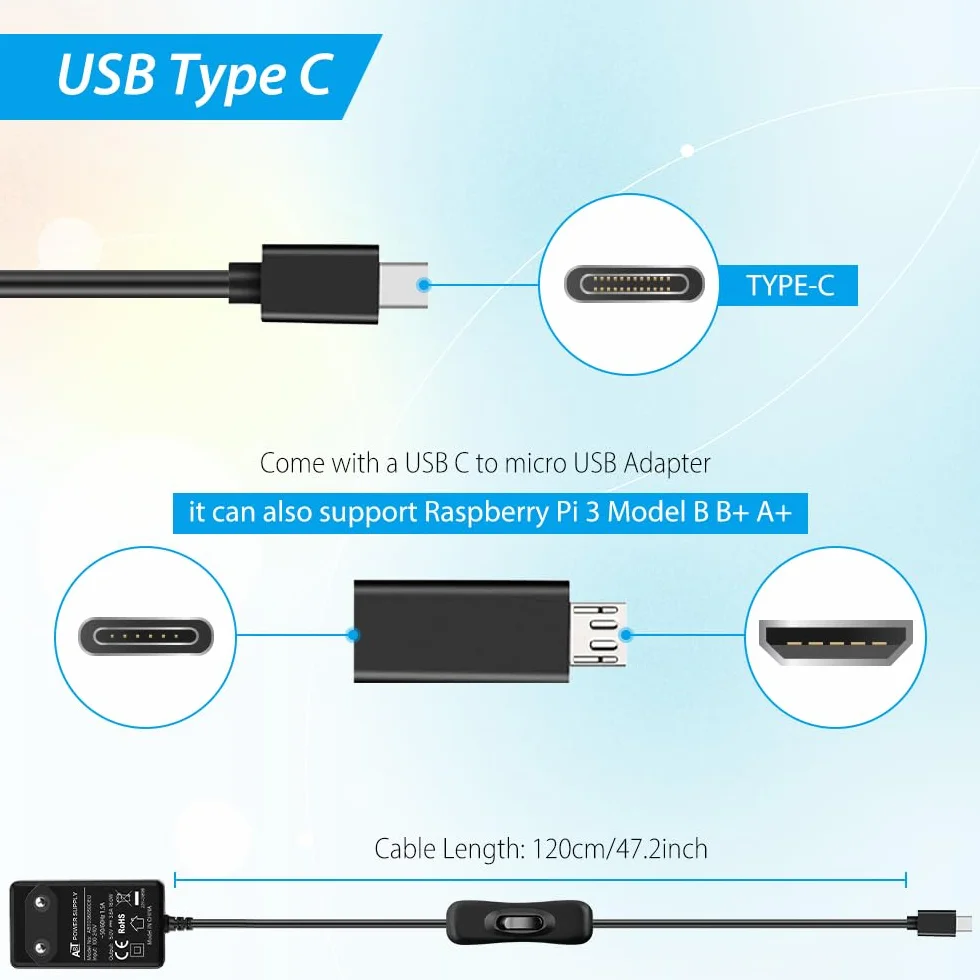 GeeekPi Zestaw startowy dla Raspberry Pi Zero W, z obudową RPi Zero W, karta SD 64GB, zasilacz, nagłówek 20Pin, adapter Micro USB do OTG, kabel HDMI, adapter HDMI, kabel przełącznik i 4 porty USB Hub