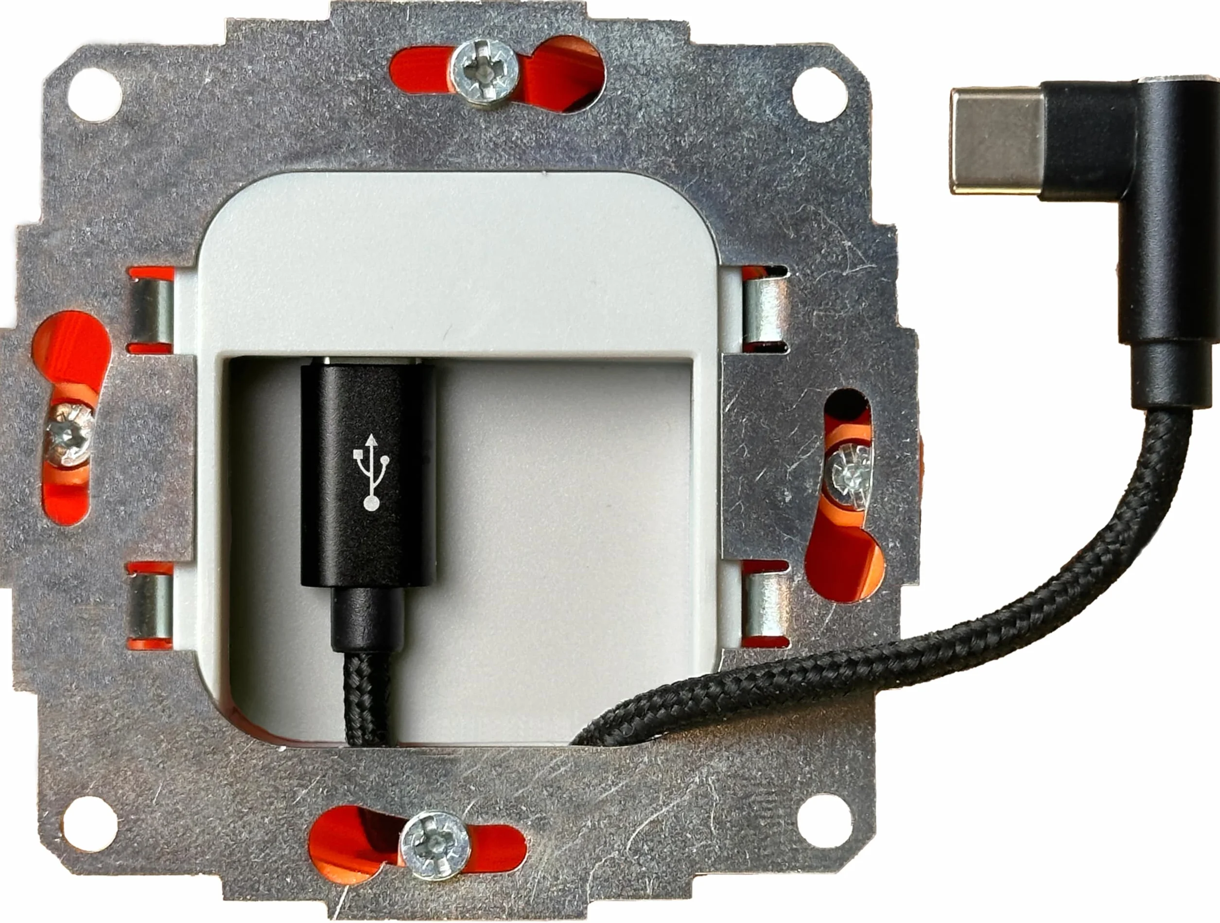 Zasilacz USB-C podtynkowy 20 W | do trwałego zasilania tabletów i urządzeń USB | kompatybilny z iPad, Samsung Tab, Lenovo Tab i wieloma innymi | kabel USB-C w zestawie