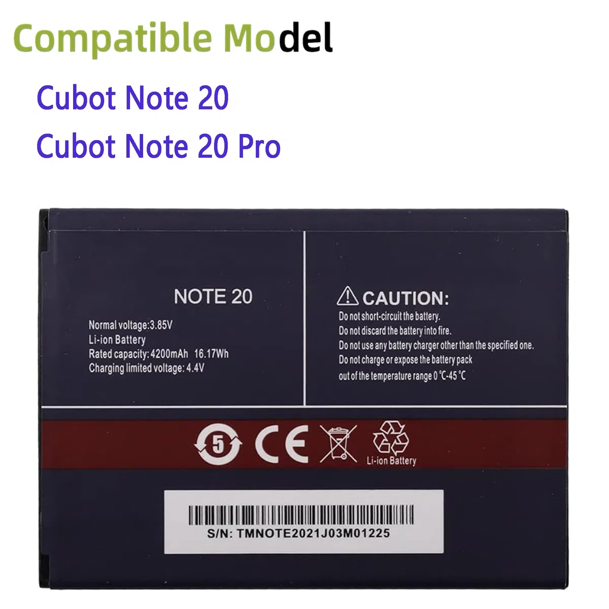 C-ubot Note 20 akumulator zastępczy do C-ubot Note 20 / Note 20 Pro bateria zamienna z zestawem narzędzi