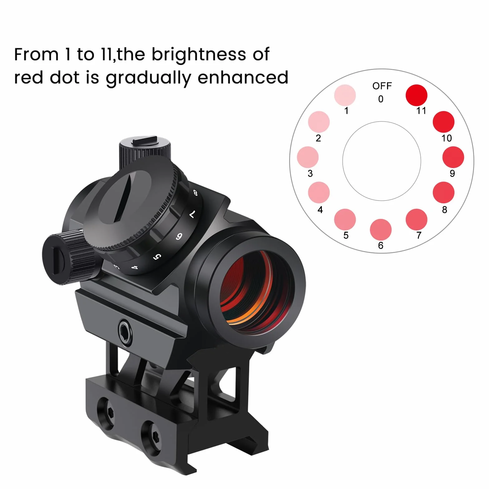 Feyachi RDS-25 kolimator red dot 4 MOA kolimator red dot luneta z 1-calowym mocowaniem pionowym