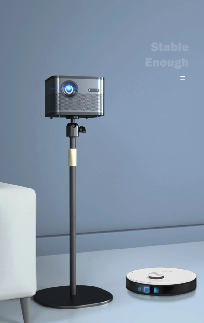 Obrotowy uchwyt projektora o 360° – regulowana wysokość stojak podłogowy kompatybilny z XGIMI, Nebula, VANKYO, Jinhoo, AuKing