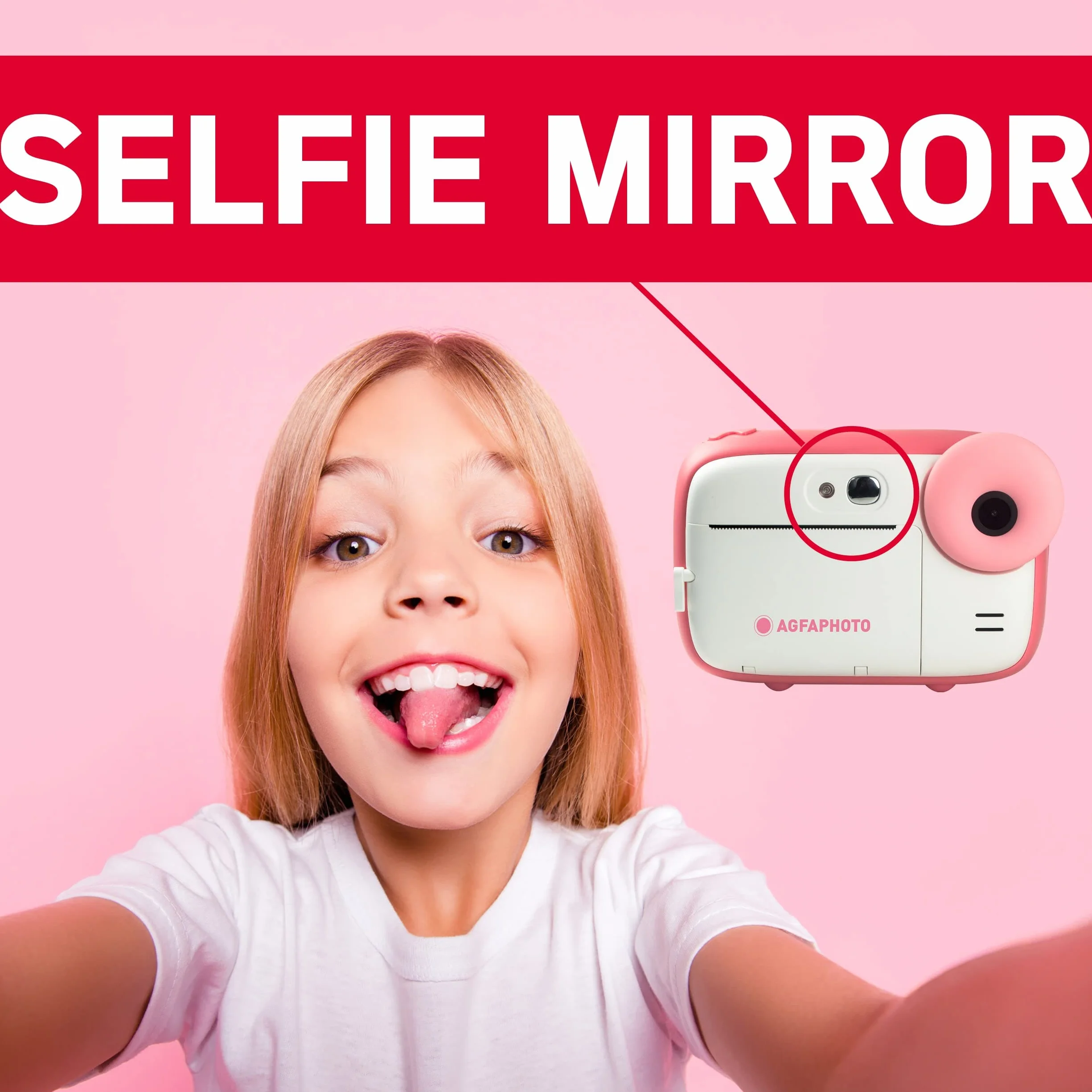 AgfaPhoto Realikids Instant Cam Pink