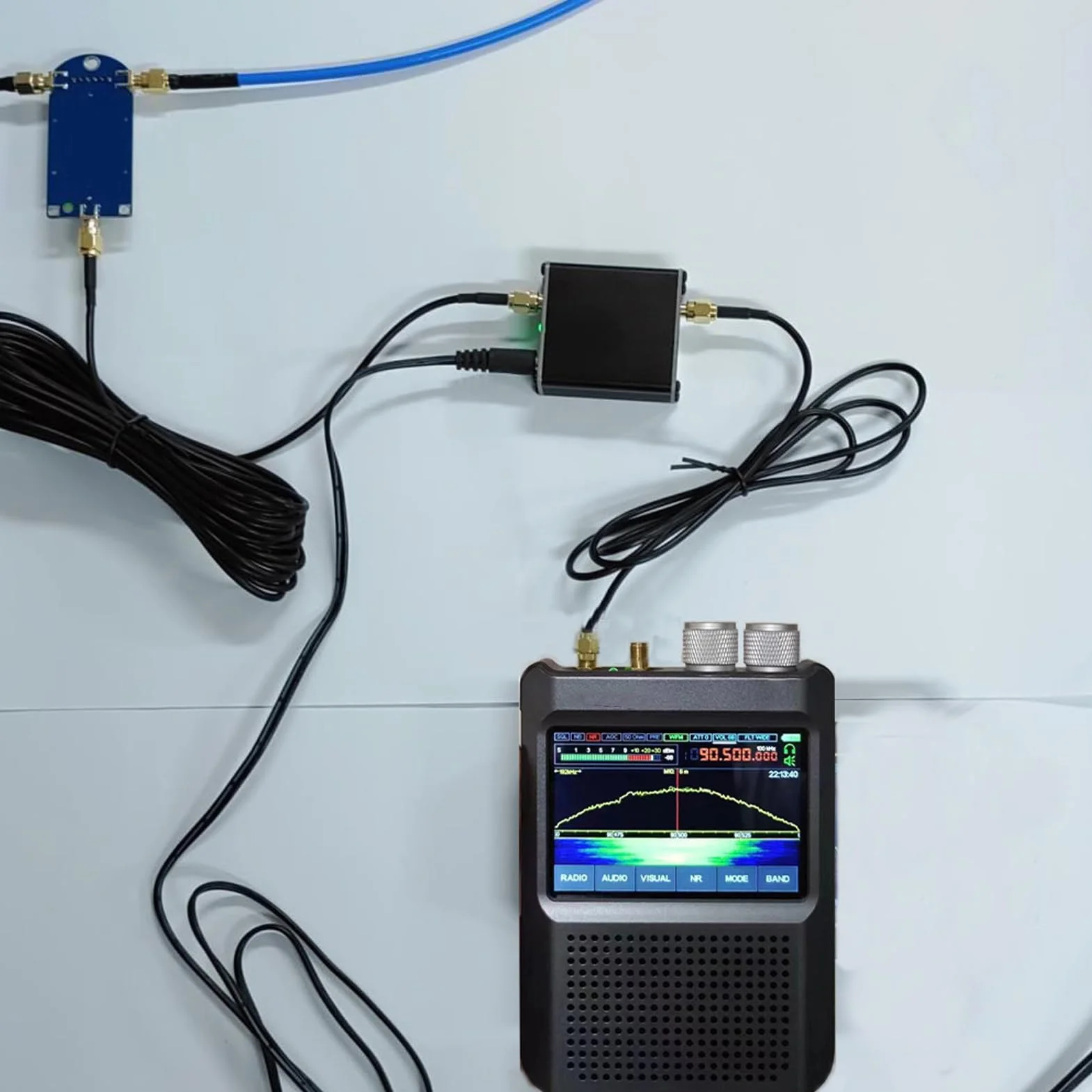 Antena aktywna z małą pętlą HF AM FM VHF UHF SDR 5–12 V