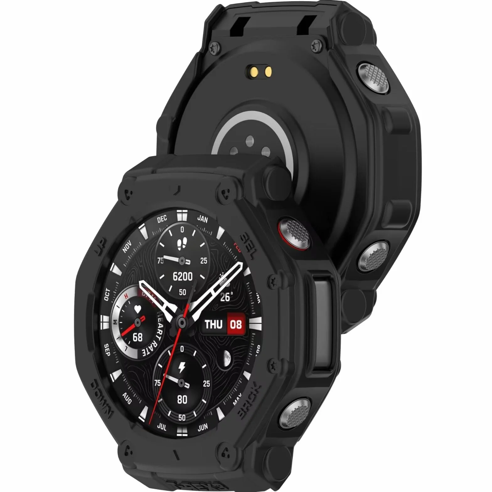 FTRONGRT Etui kompatybilne z Amazfit T-Rex 3, miękkie TPU, odporne na zarysowania etui ochronne do zegarka kompatybilne z Amazfit T-Rex 3. Czarne