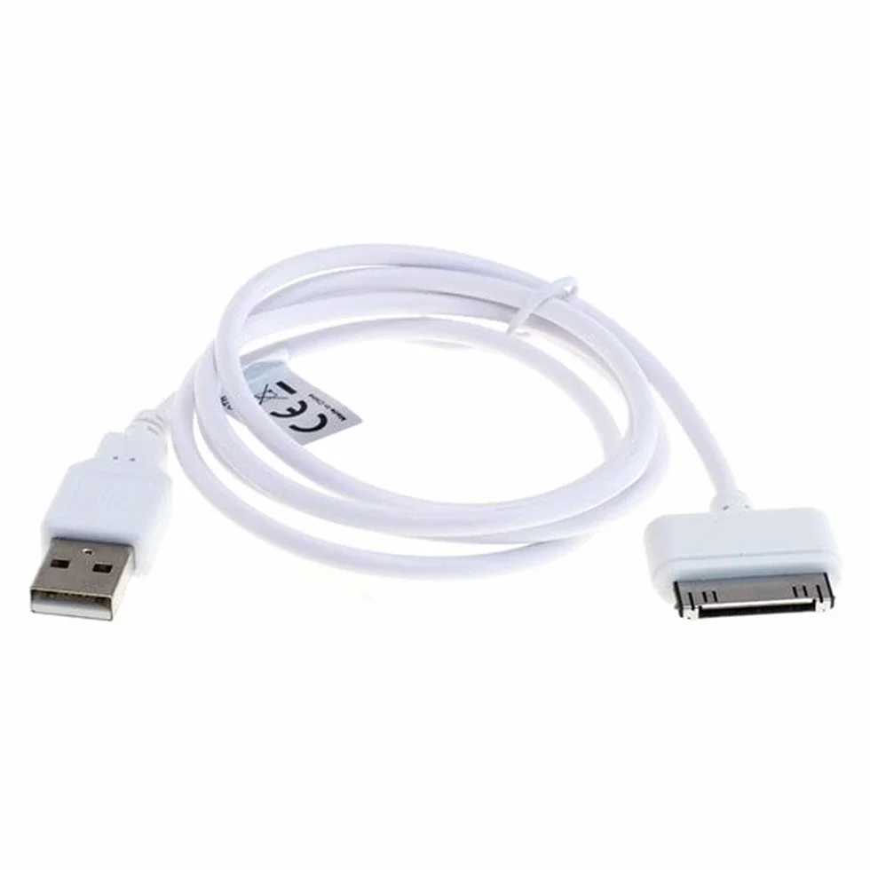 subtel Kabel do ładowania 30-stykowy złącze dokujące do USB A 2.0 Kabel do transmisji danych kompatybilny z Apple iPod Mini, Nano i Touch - MA591G (1-6 Gen, 1-4 gen) - 1 m biały