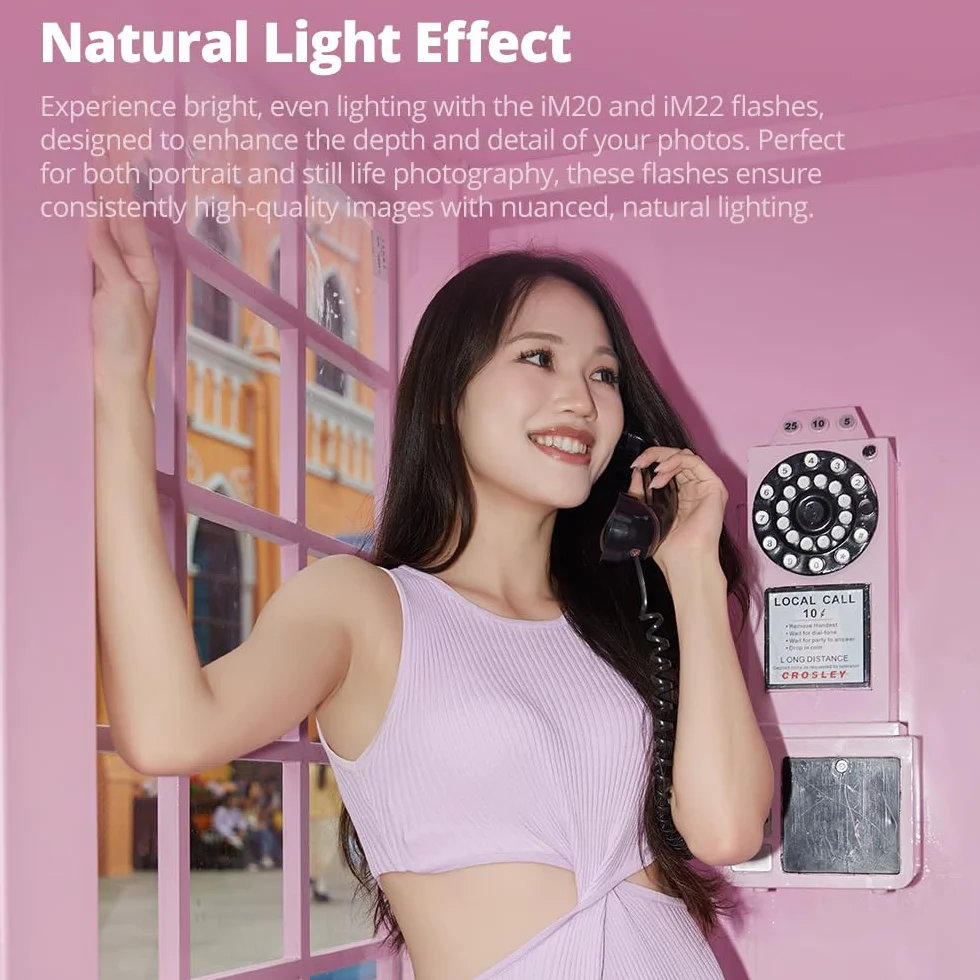 Godox iM20 Lampa Błyskowa Mini Speedlite 440 Błysków Pojedynczy Styk Hotshoe Wbudowana Bateria Litowa