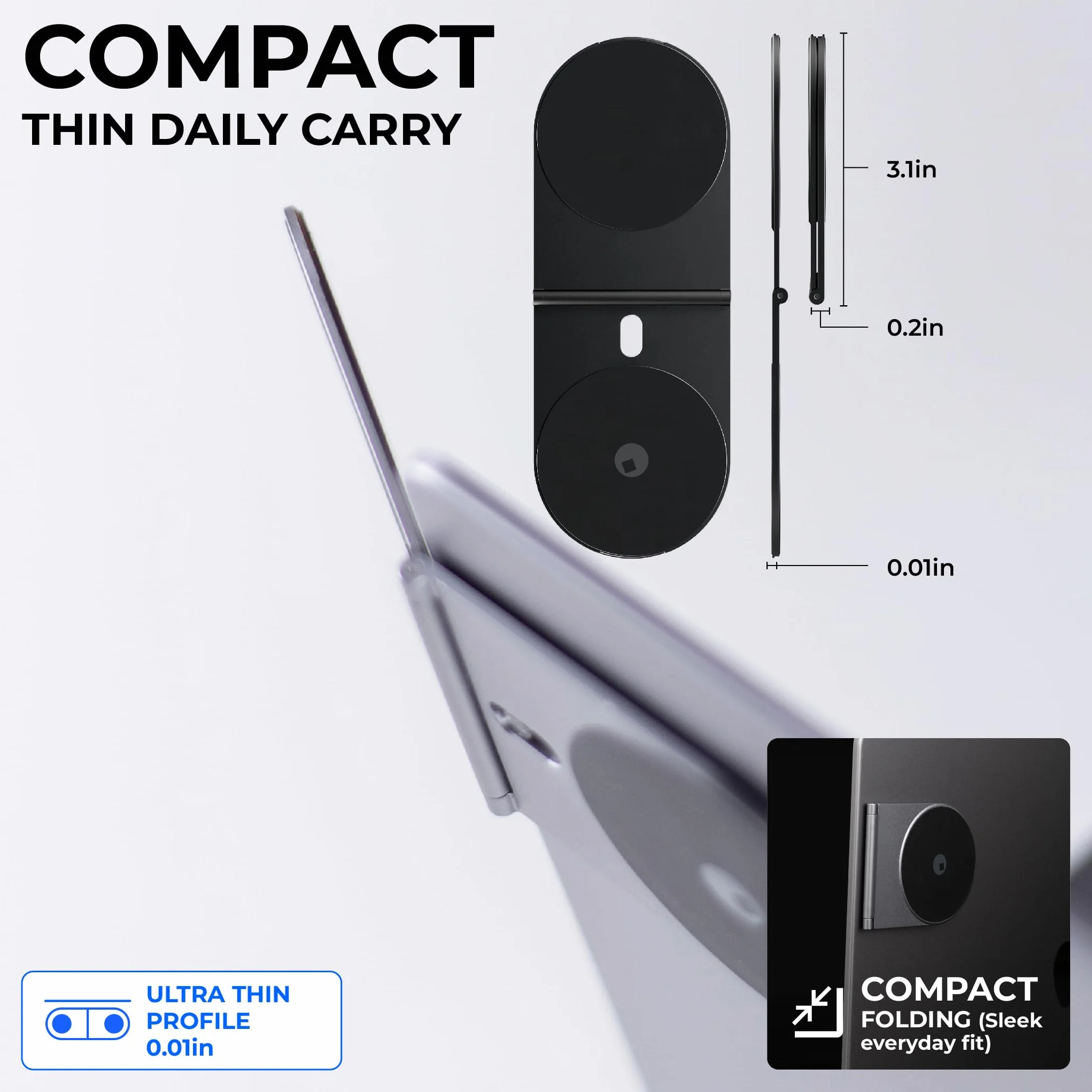 Rolling Square Edge Pro Tablet Kit uchwyt magnetyczny kompatybilny MagSafe czarny