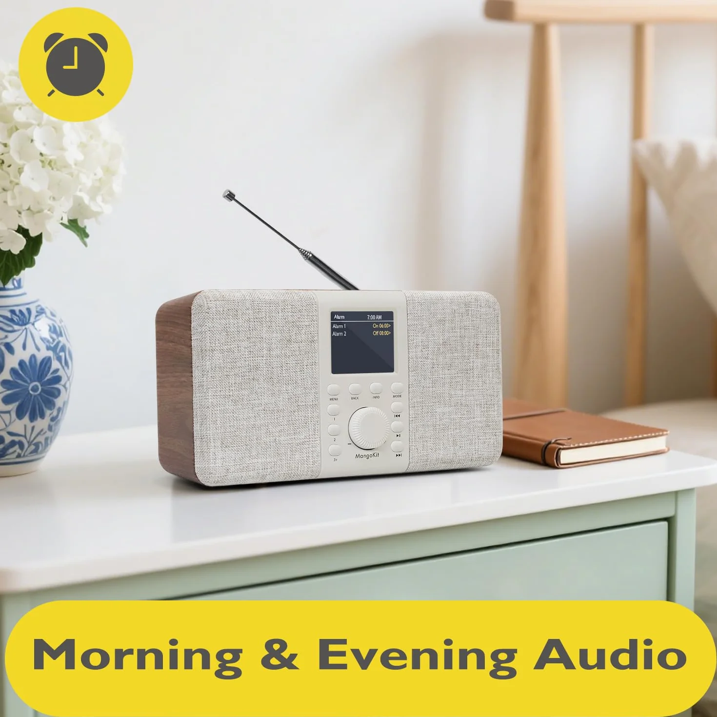 MD5 Stereo DAB Radio orzech włoski