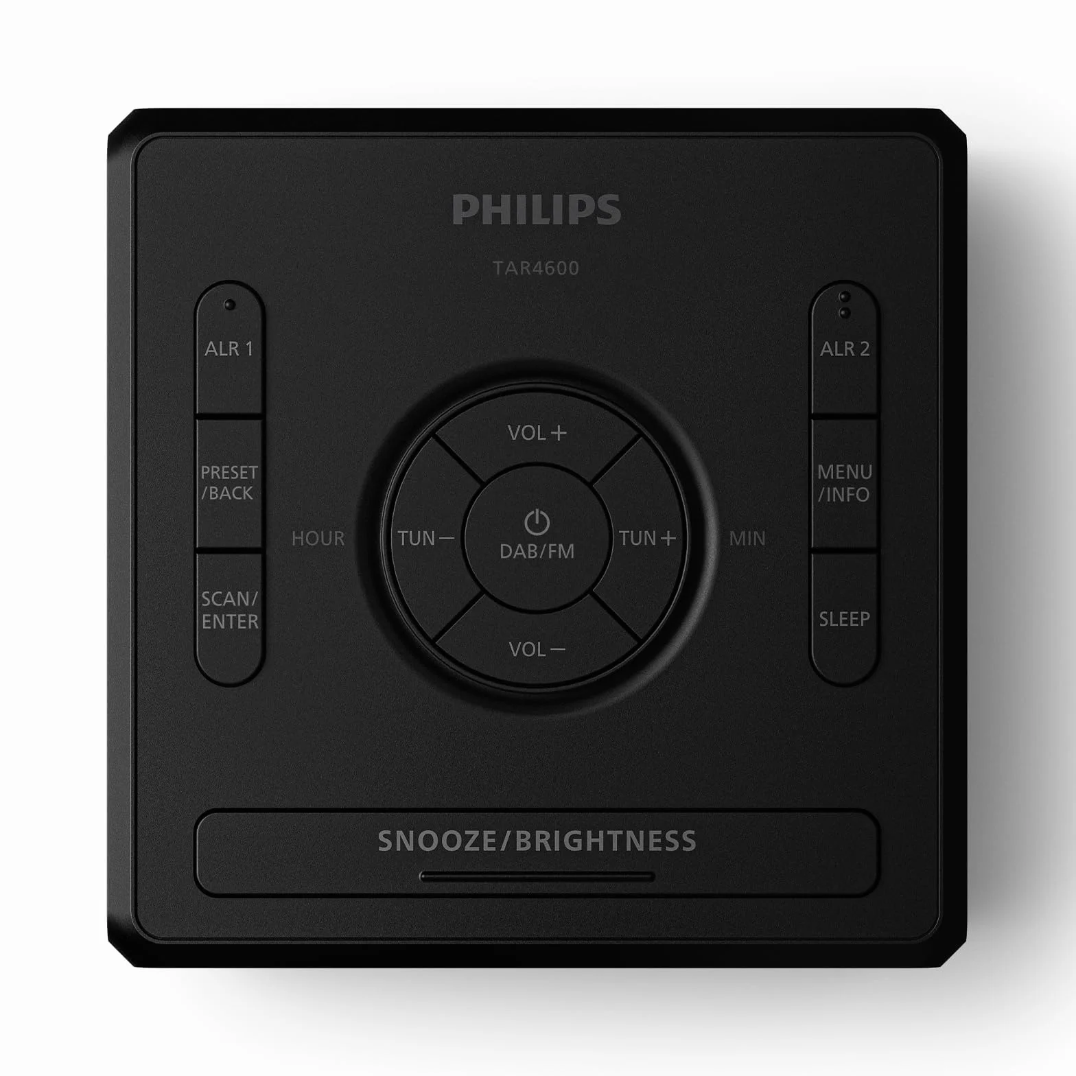 Philips TAR4500 Radiobudzik FM z podwójnym alarmem i portem USB-C